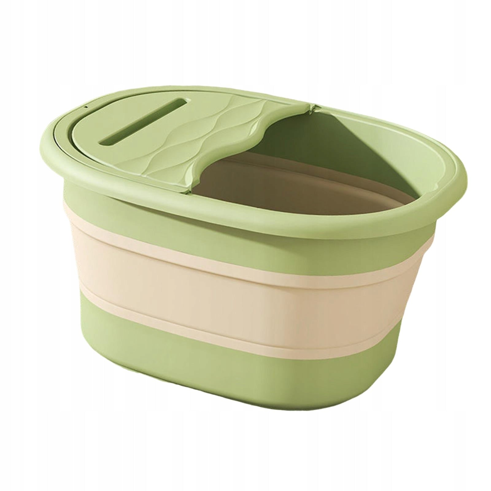 Foot Bath Basin Folding Foot Bath Bucket Large Thickened Foot SPA Green