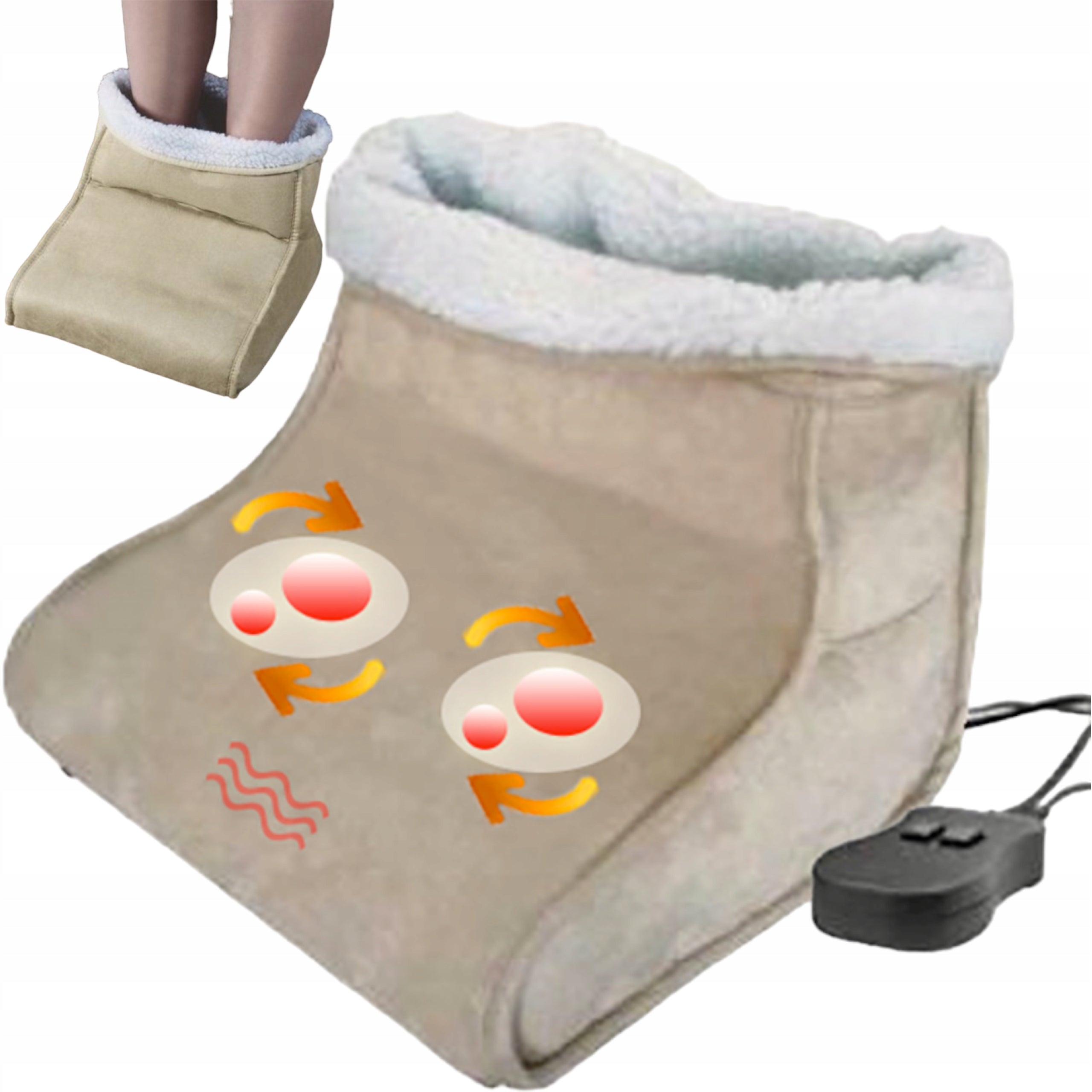 Foot Massager Electric Massage Shoe Shiatsu Heating with Remote Control