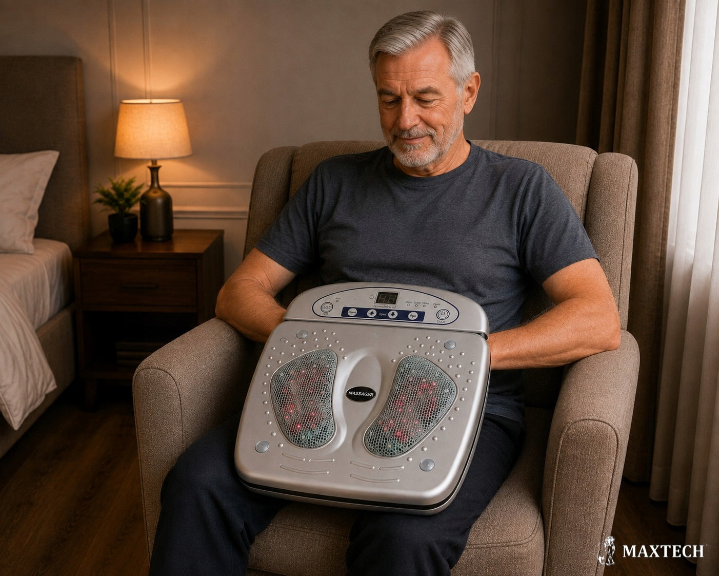 Foot Massager Electric Vibration Remote Control and Infrared For Body Massage Medical device no
