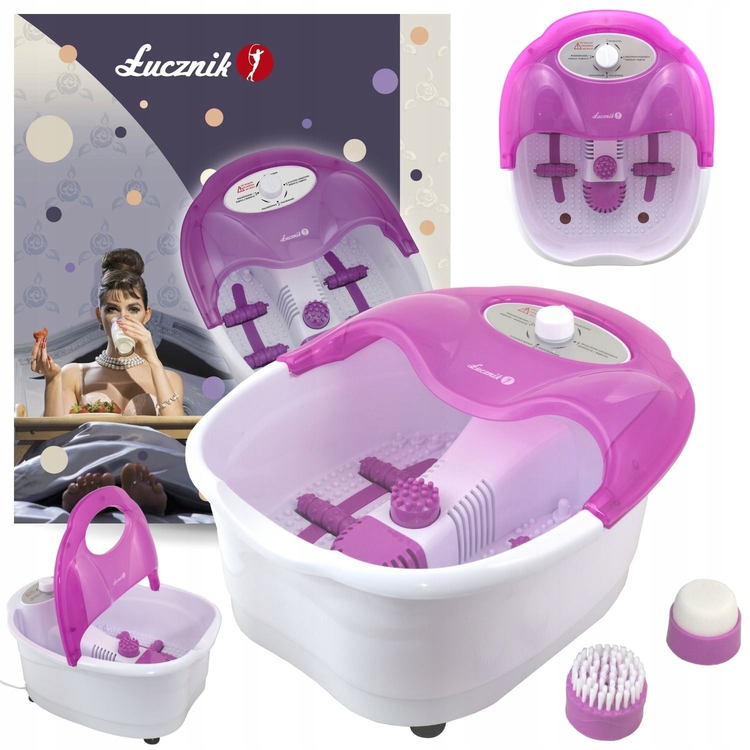 Foot Massager Water Hydromassage Leg SPA Infrared Rollers Łucznik 450W Packaging status original