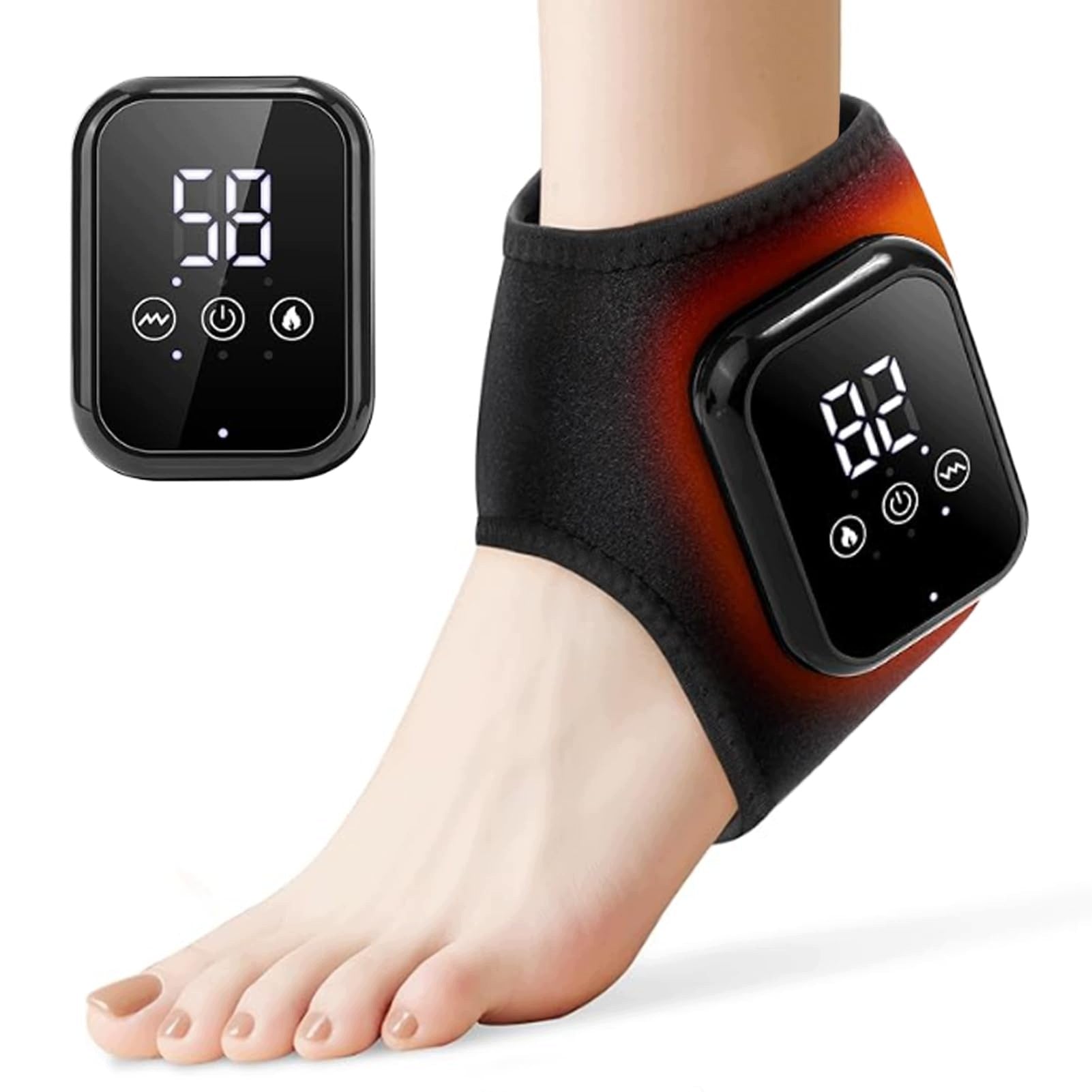 Foot Massager with Heating 3 Levels Temperature LED Wireless