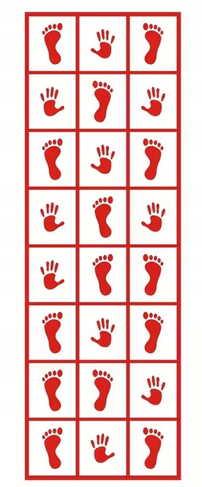 Foot Movement Play Mat Hands for Kids and Adults Party Fun Color multicolor