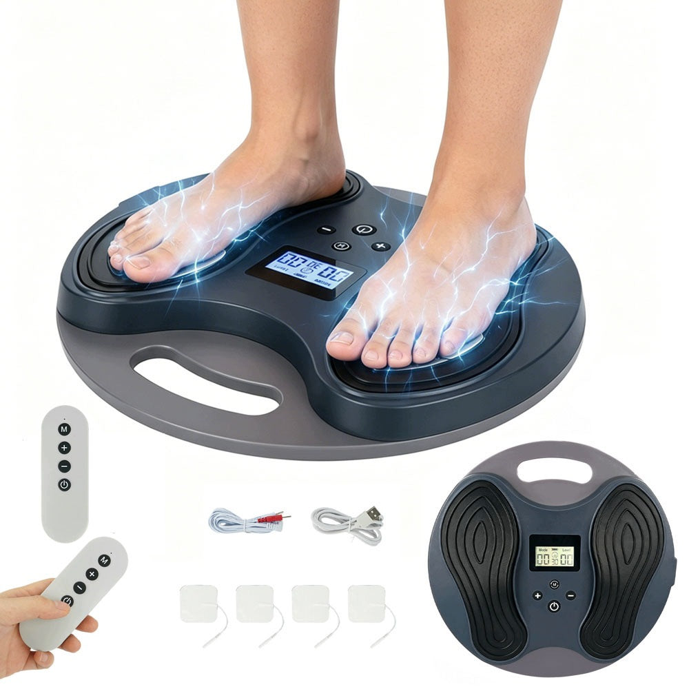 Foot Muscle Stimulator With Electrodes TENS EMS Wireless Grey