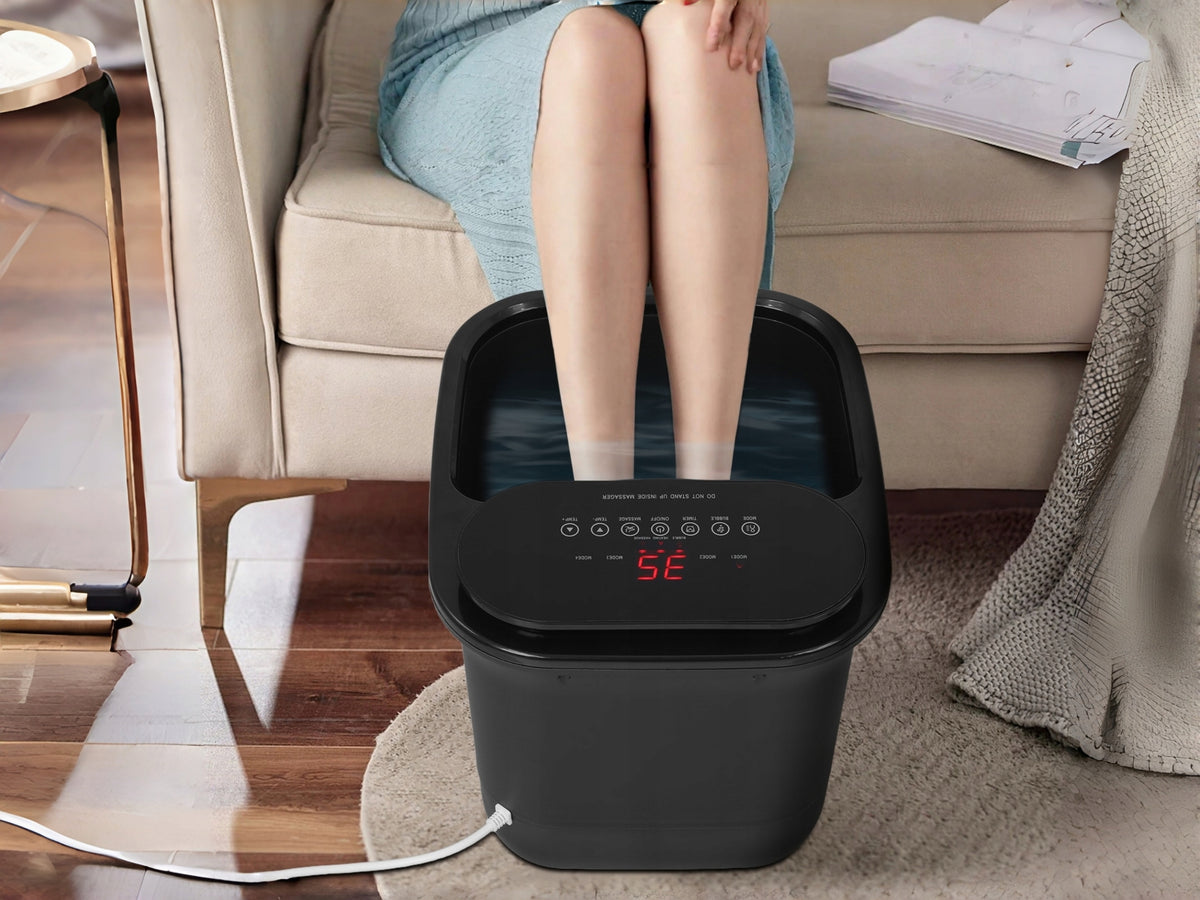 Foot Spa with Heat, Bubble and Temp Control, Foot Bath Massager Massage Packaging status original