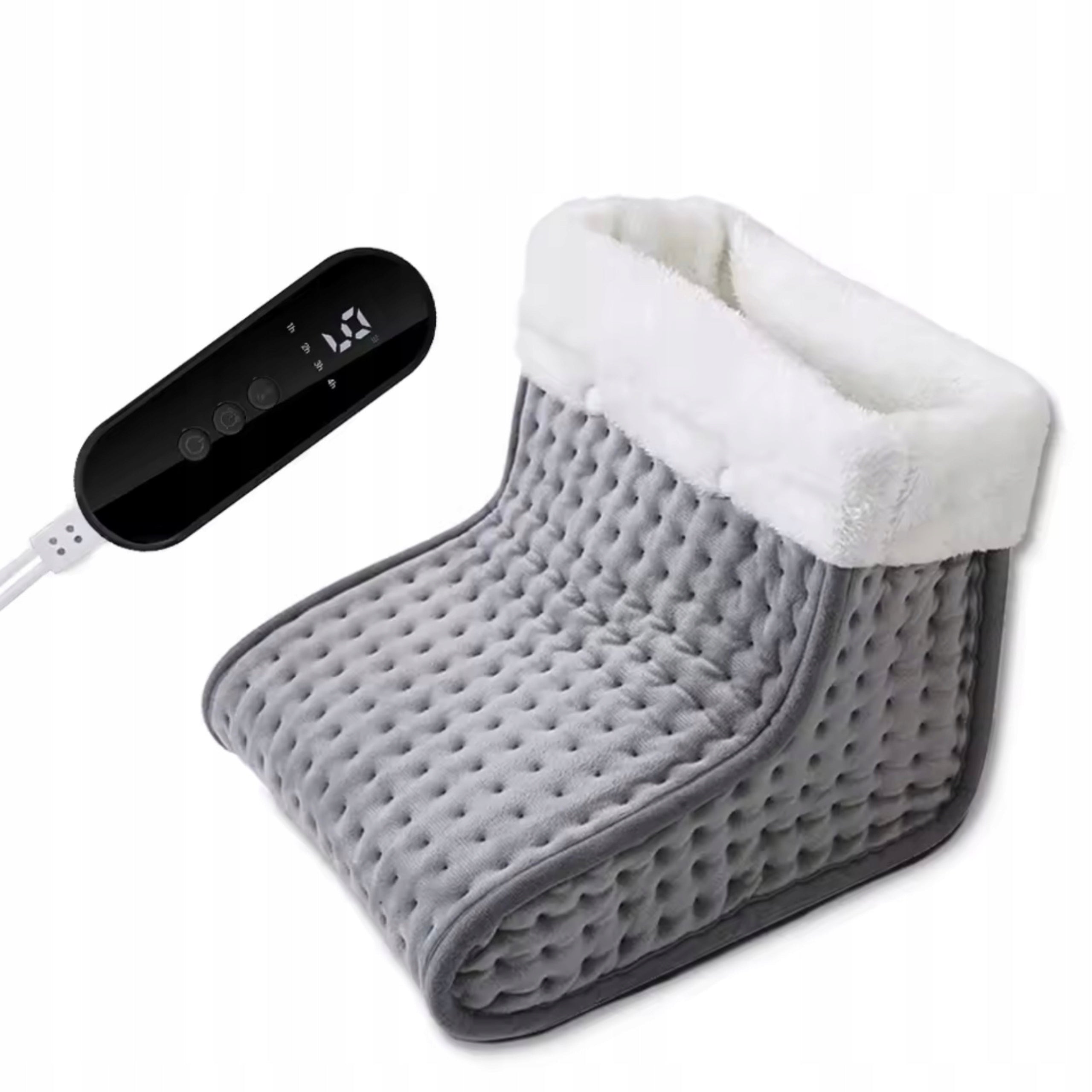 Foot Warmer Electric Fleece Warmer Shoe with Heating Remote Control Soft