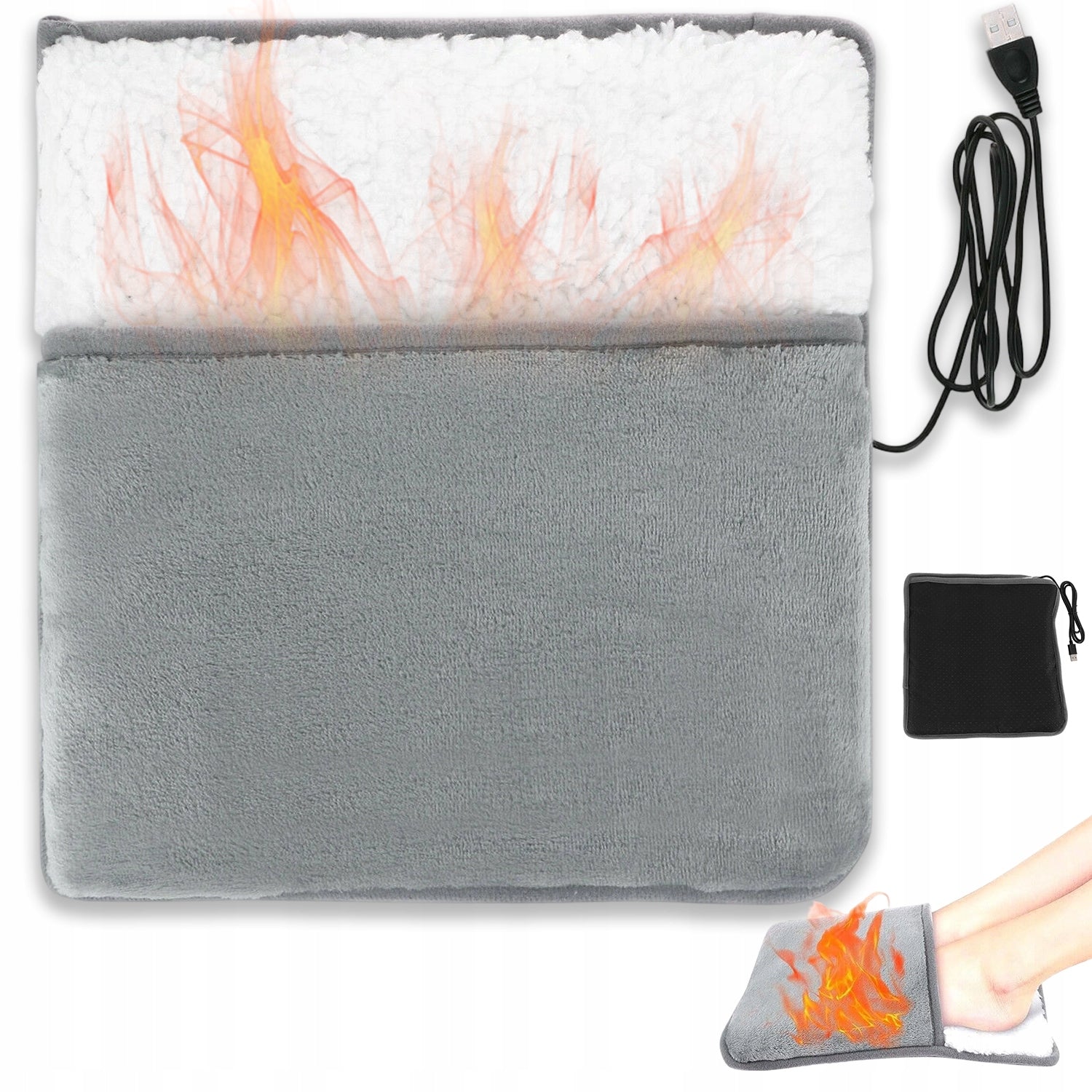 Foot Warmer Shoe Electric Slippers Heated Mat Heating Pillow