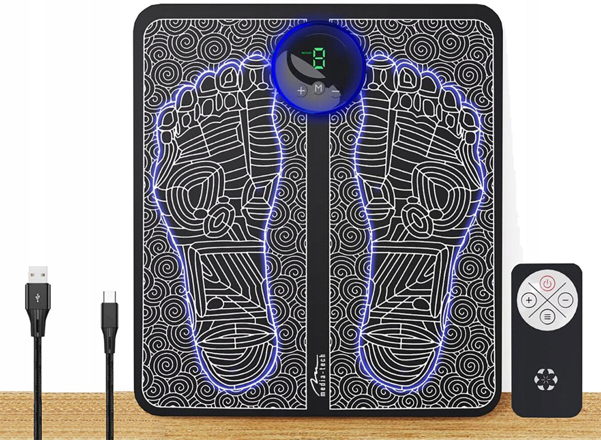 Foot massage mat MEDIA TECH MT6527 Black Batteries included yes