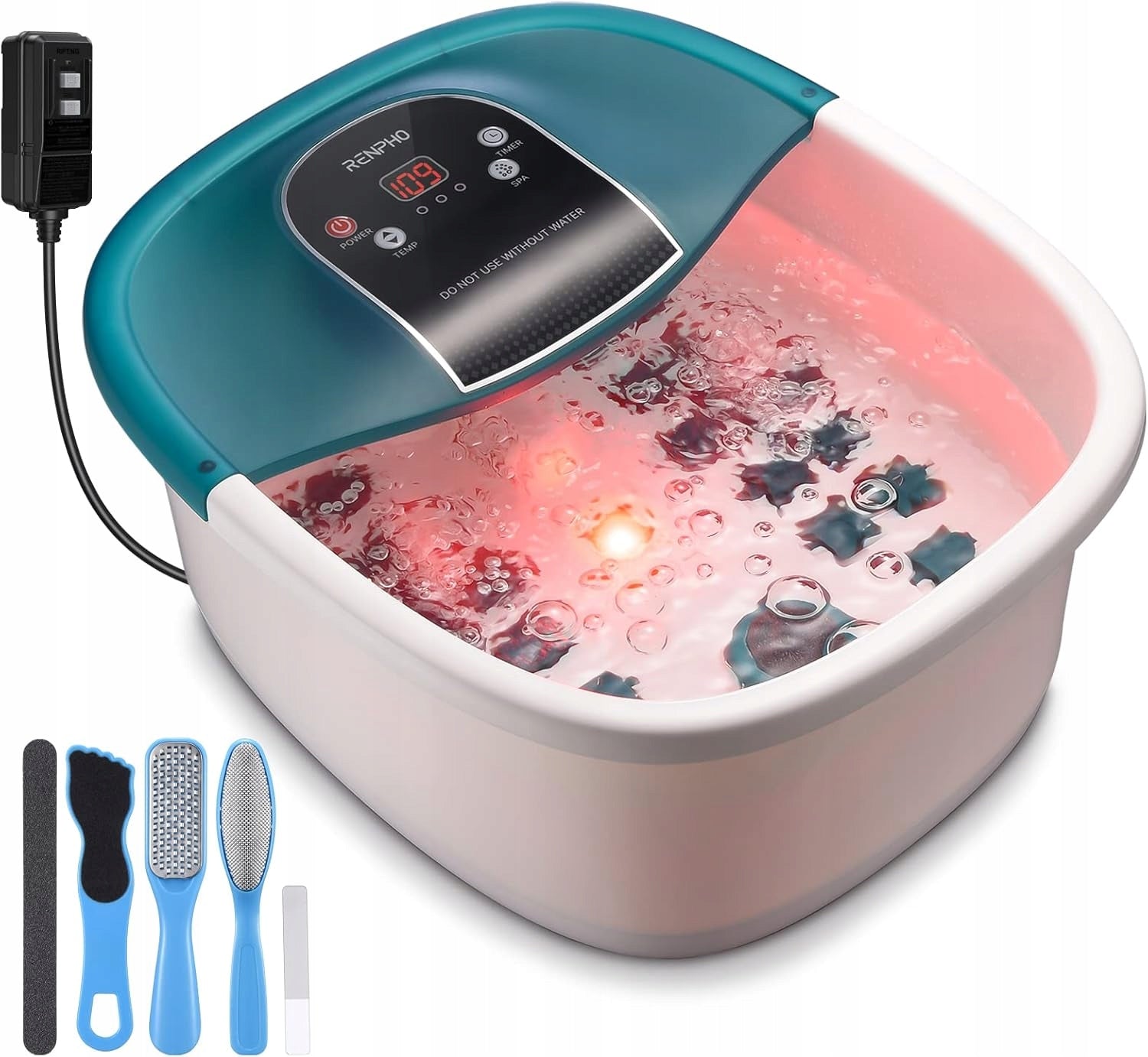 Foot massager water hydromassager RENPHO + pedicure set