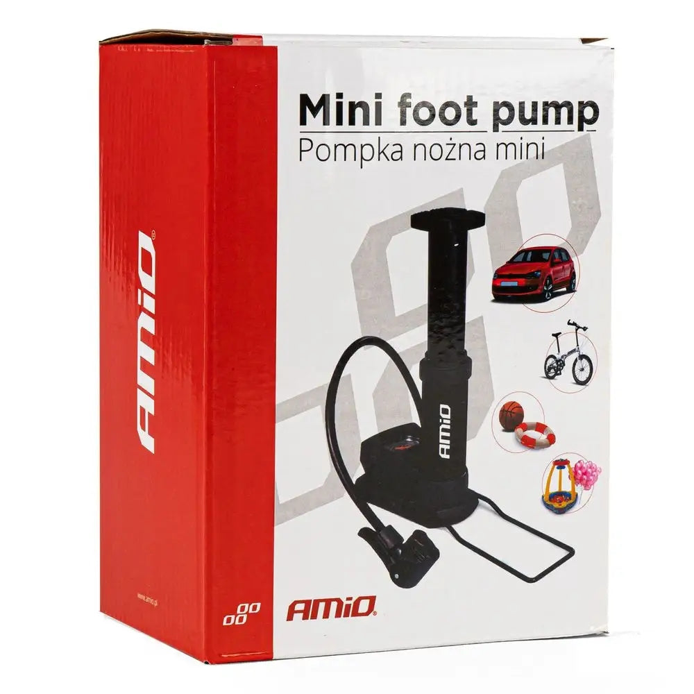 Foot pump MINI PU03 metal with pressure gauge AMIO-02147 EAN (GTIN) 5903293021477