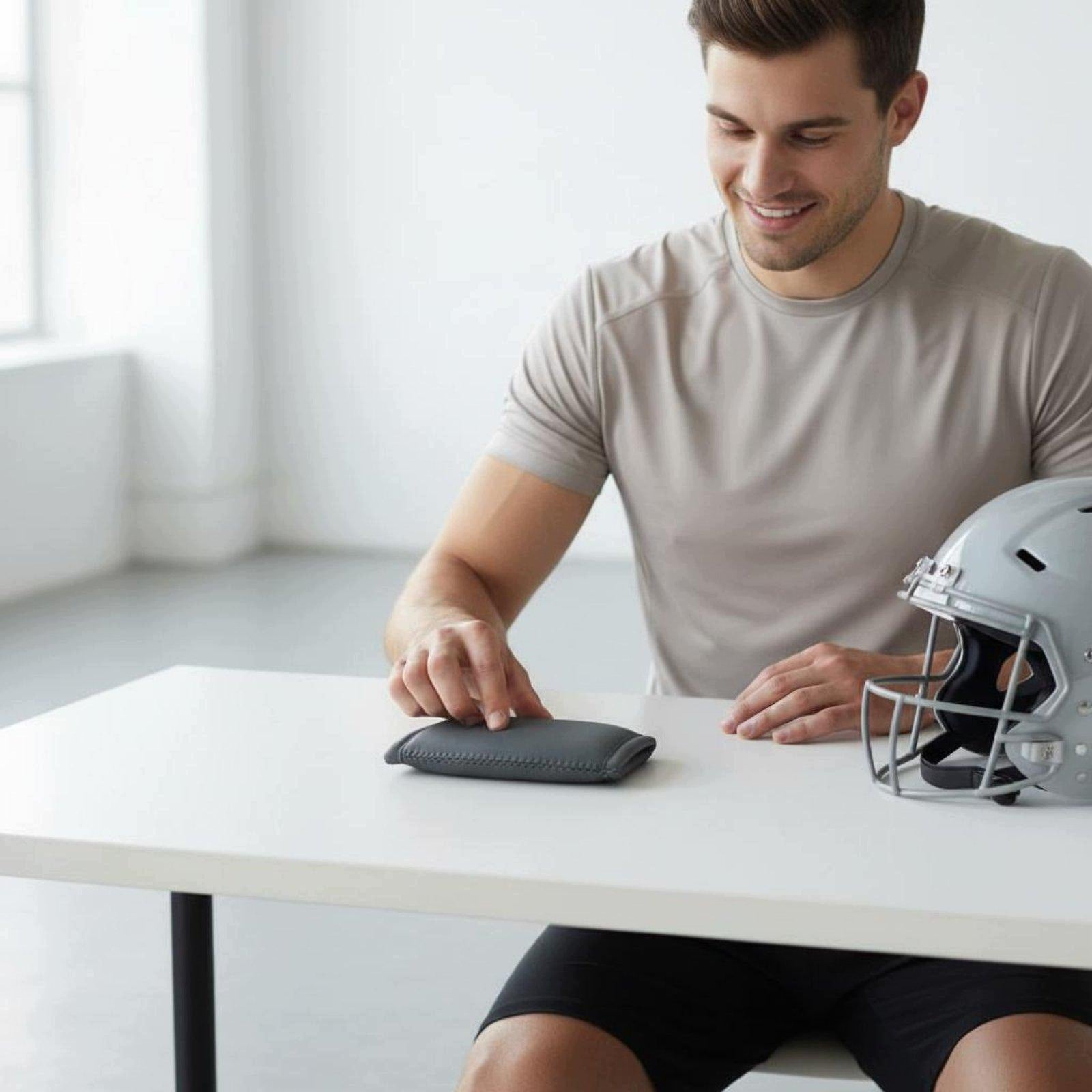 Football Chin Cushion Comfort Padding Football Chin Pad Gray Rugby Manufacturer no brand