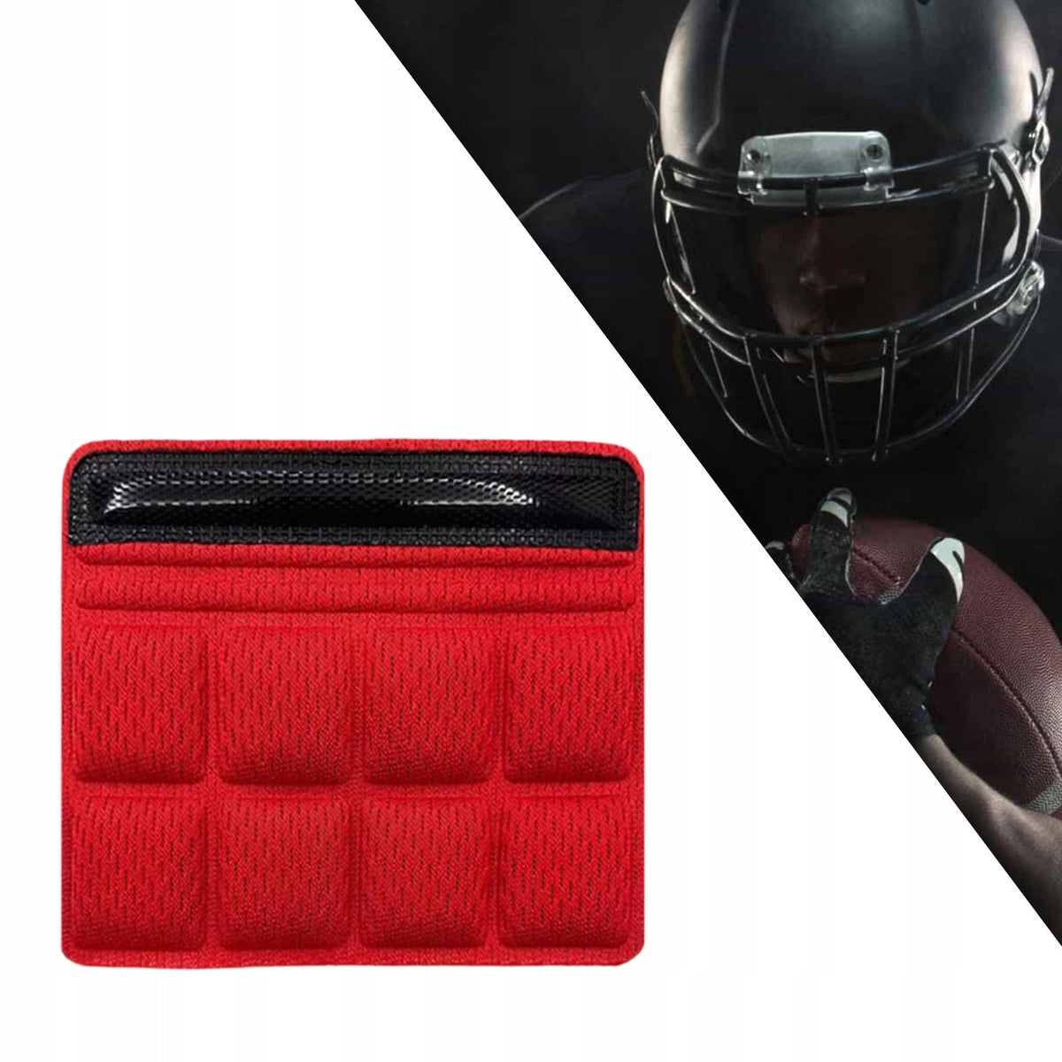 Football Chin Pad Men Women Portable Adults Parts Accessories Football Red