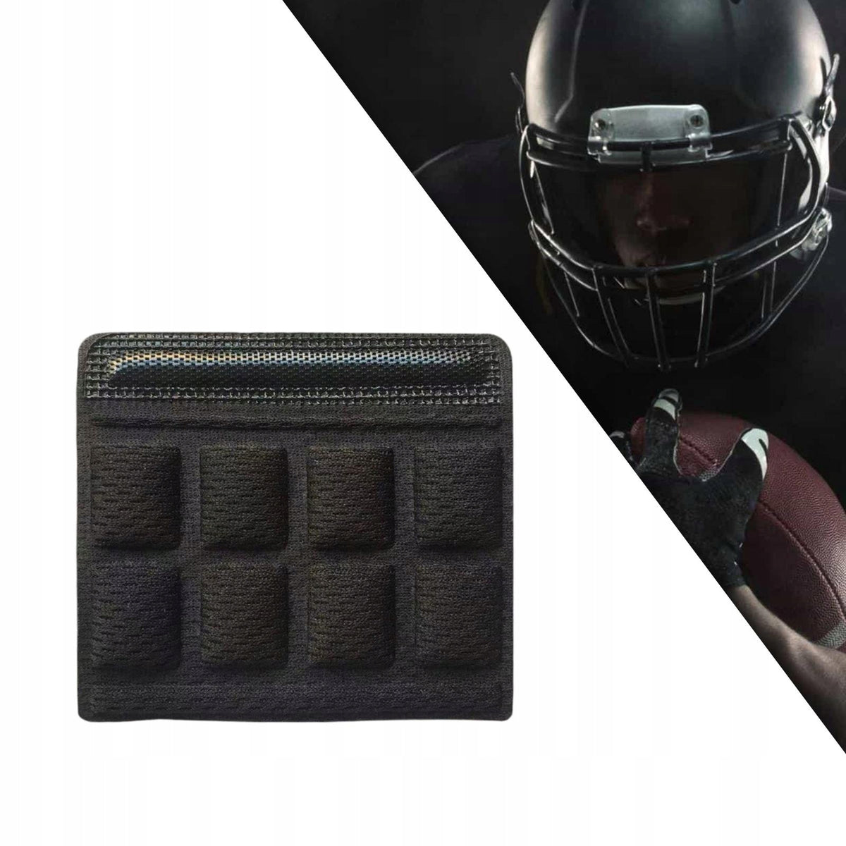 Football Chin Pad Protection Chin Pad Cover Sports Portable Easy to Black