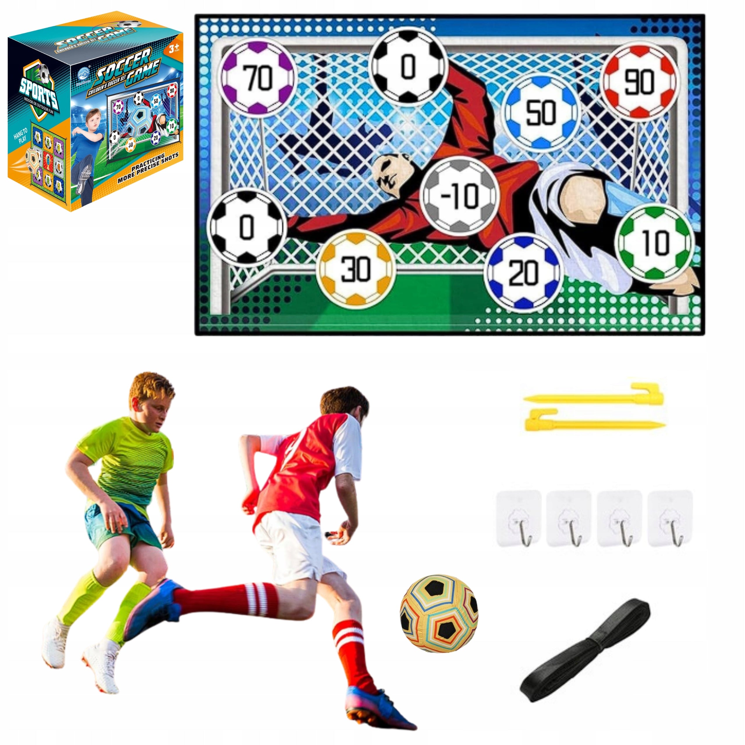 Football Set Training Mat with Points 150cm Football Velcro