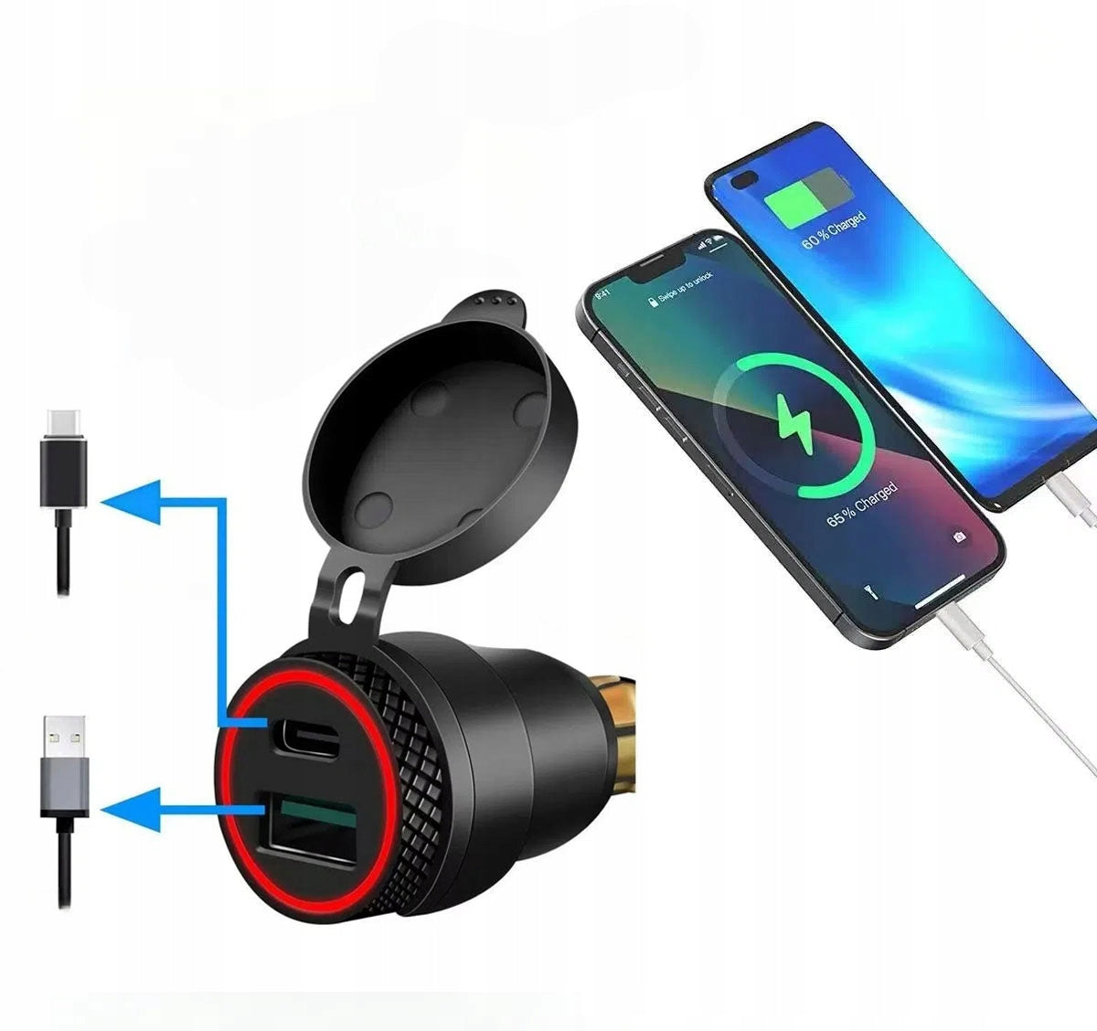 For BMW Ducati Triumph QC3.0 USB PD charger EAN (GTIN) 6977793466891