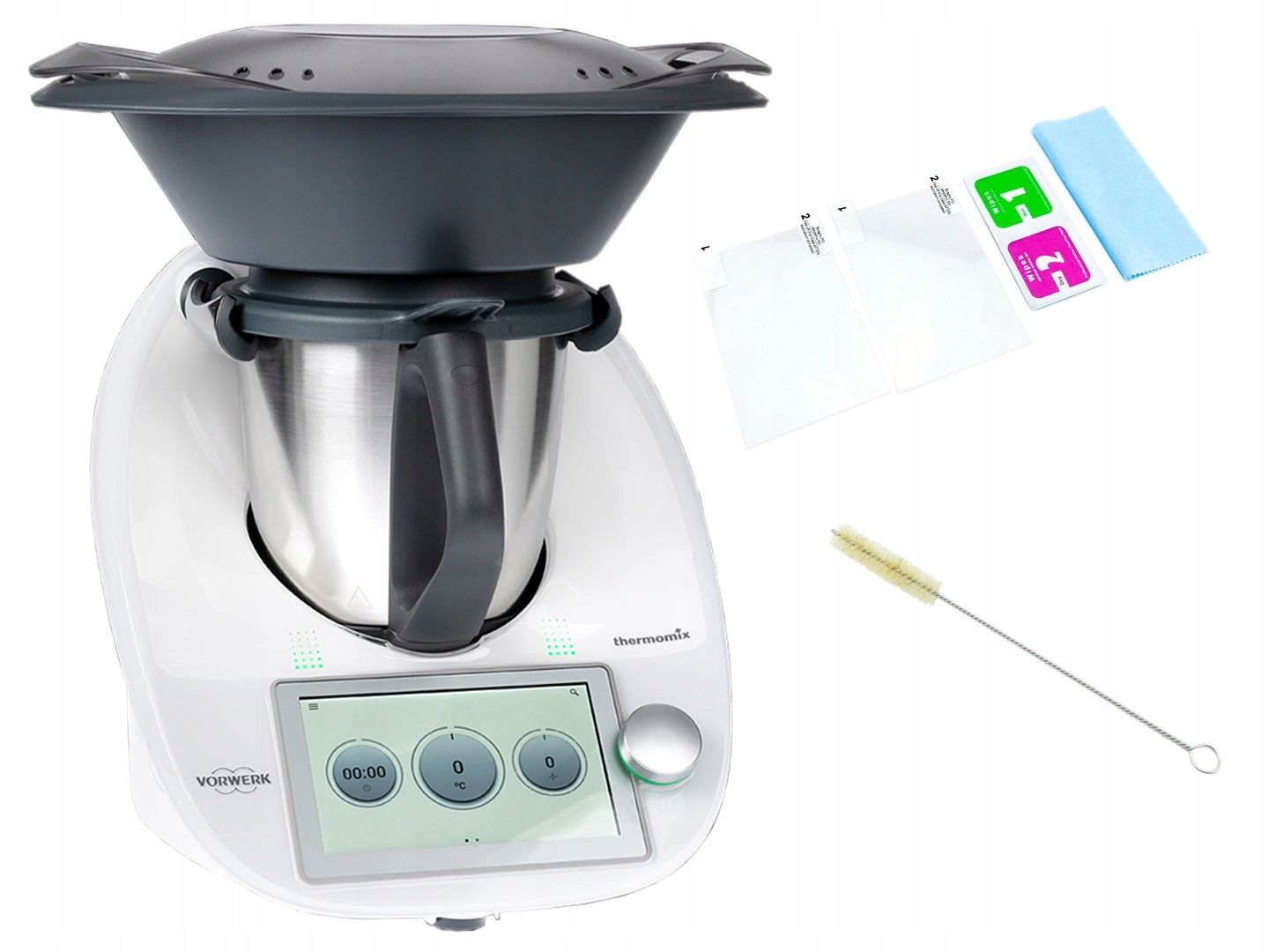 For Thermomix TM6, knife brush + screen protection foil, 2 pieces Brand Vitu