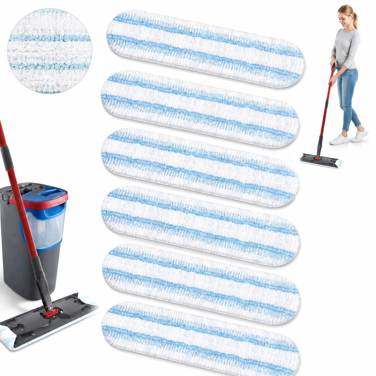 For Vileda H2PrO and O-Cedar Microfiber Overlays Washable and Durable