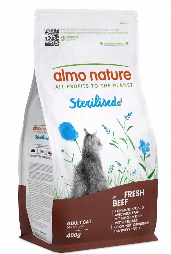 For cat dry food Almo nature HOLISTIC STERILISED with beef 400g
