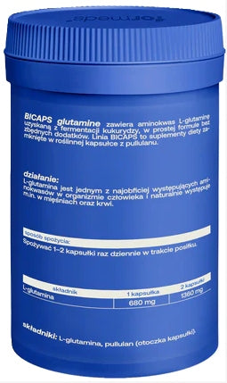 ForMeds BICAS GLUTAMINE L-Glutamine INTESTINAL MUSCLES REGENERATION 60Kaps Expiration date not specified