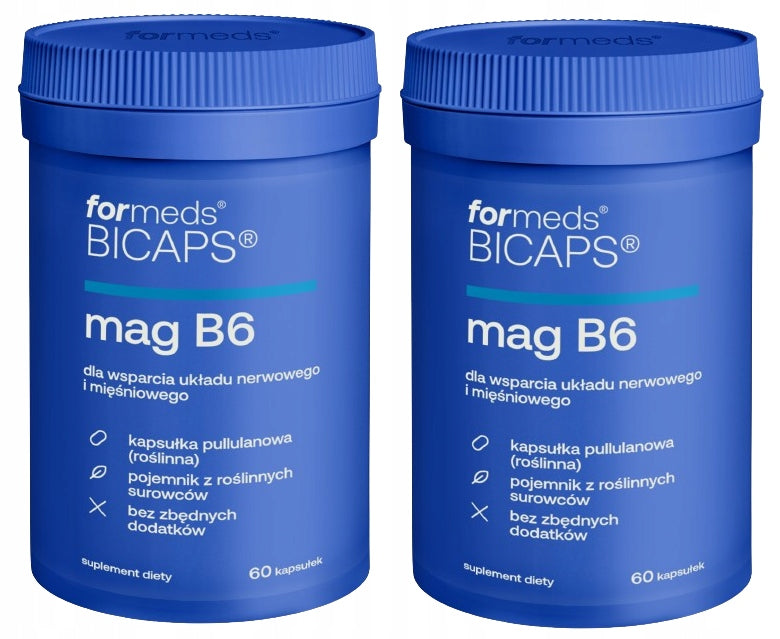 ForMeds Bicaps MAG B6 Magnesium citrate 60 kaps PURE COMPOSITION MAGNESIUM SPASMS