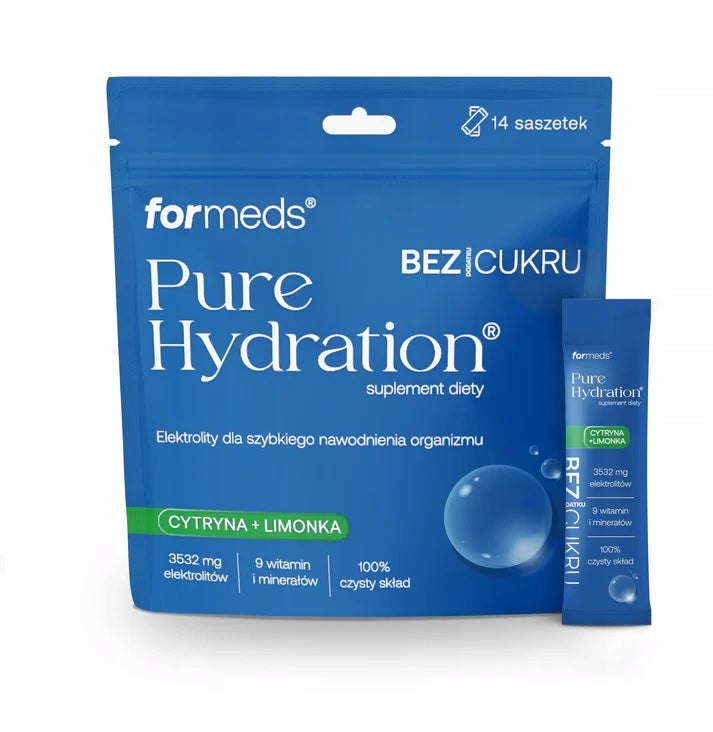 ForMeds ELECTROLYTES WITHOUT SUGAR Lemon Lime MAGNESIUM POTASSIUM SODIUM Hydration Manufacturer code 5903148623580