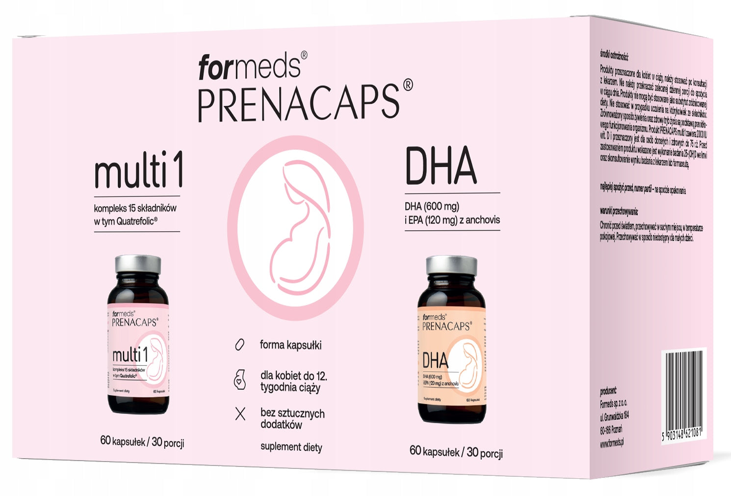 ForMeds PRENACAPS MULTI 1 +DHA EPA vitamin PREGNANCY