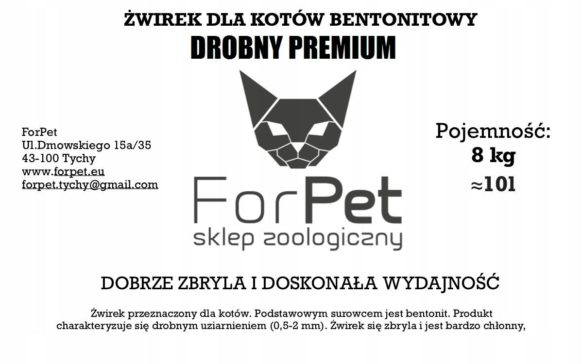 ForPet Cat Litter - FINE PREMIUM - 10L Packaging status original