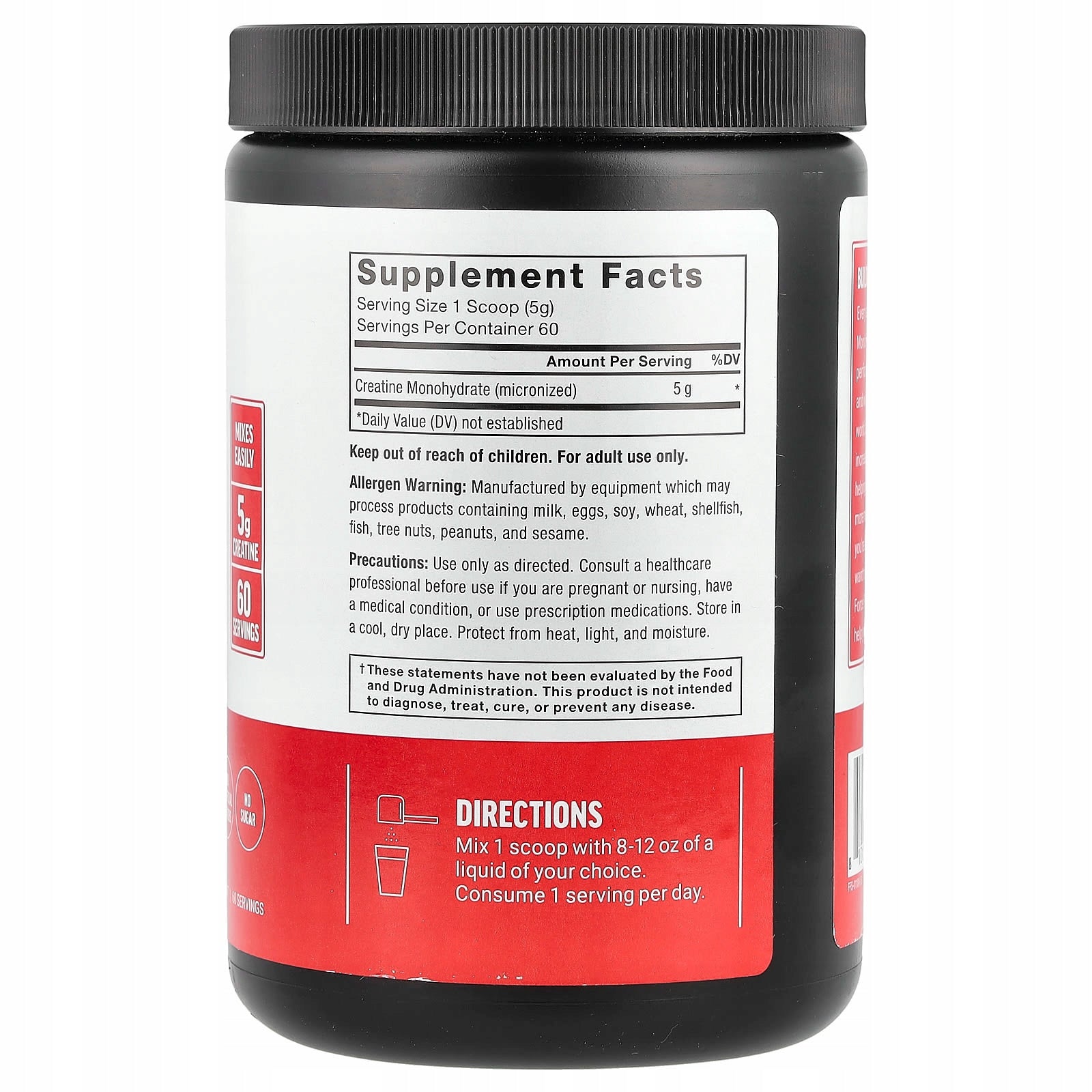Force Factor, Creatine Monohydrate Powder, Non-Aromatized, 300 g Expiration date at least 3 months from the date of purchase