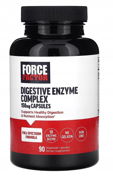 Force Factor Digestive Enzymes 90caps Bloating Gas Intestine Digestion USA