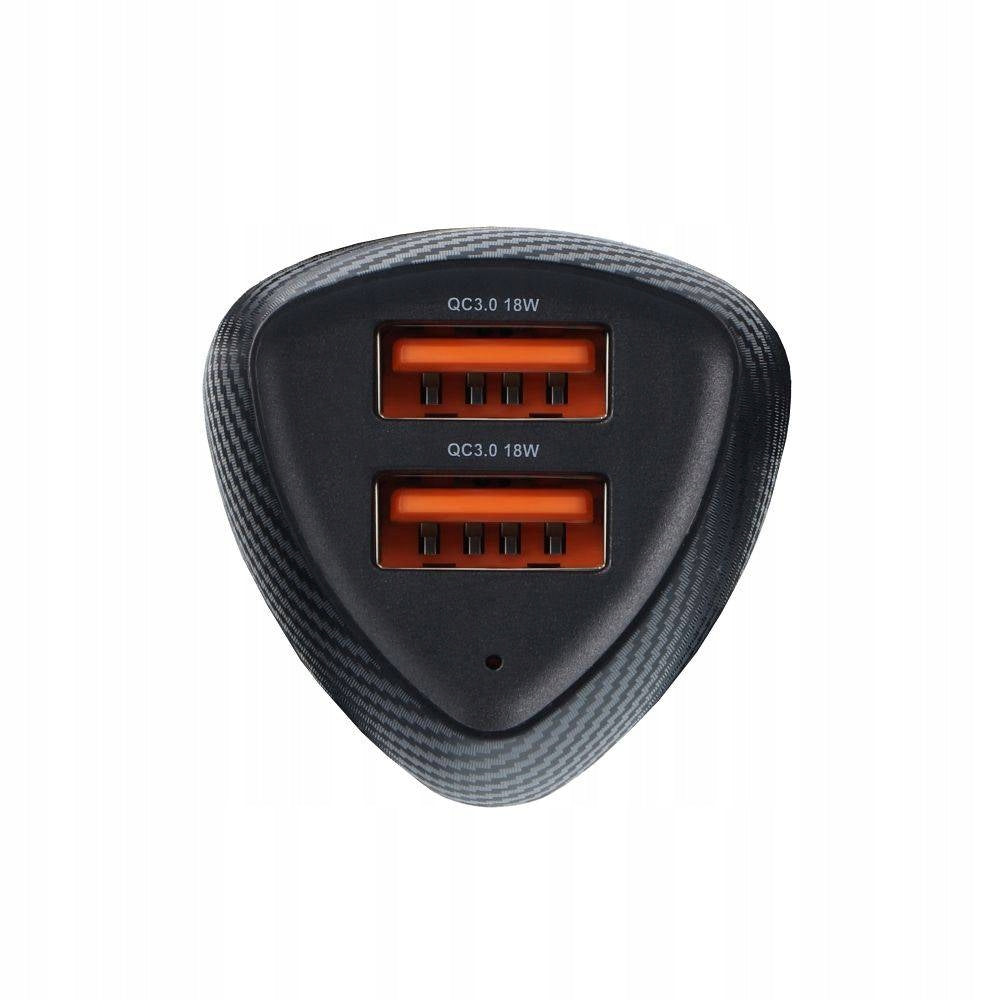 Forcell Carbon Car Charger Usb Qc 3.0 18W + Usb Qc 3.0 18W Output current 18 mA