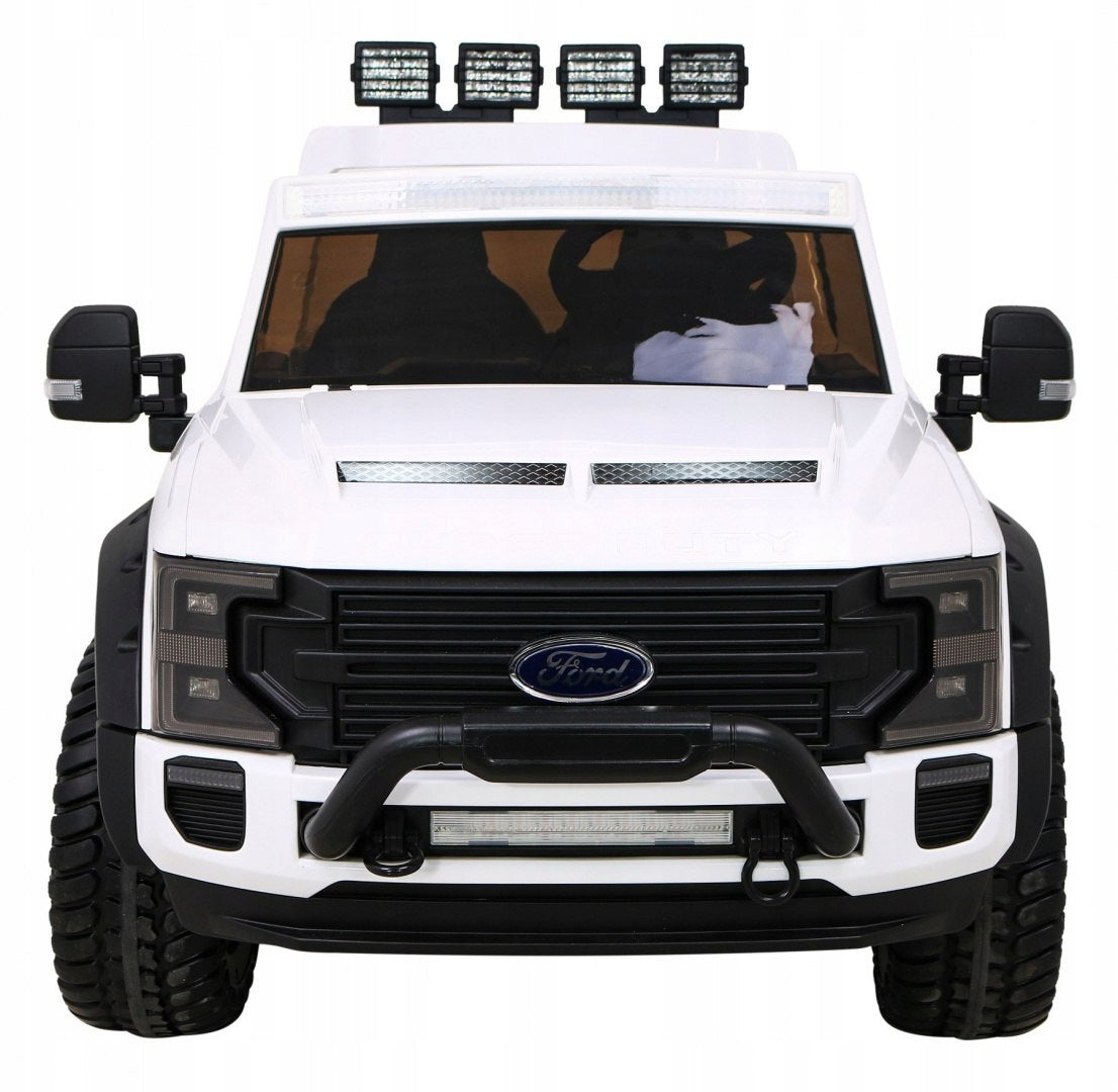 Ford Super Duty White Pickup - Best Battery Vehicle for Kids Brand Ramiz