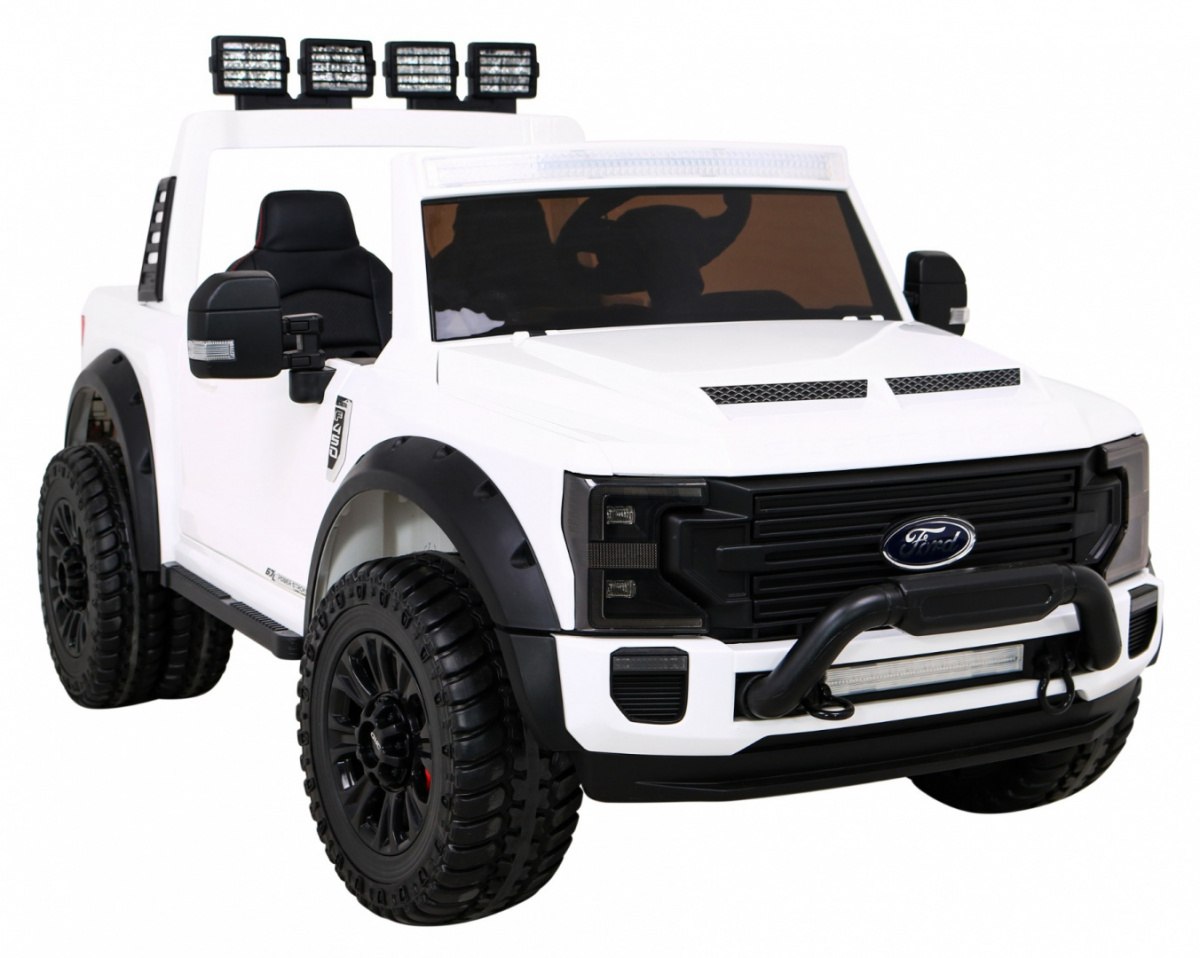 Ford Super Duty White Pickup - Best Battery Vehicle for Kids Kid's age 3＋ years