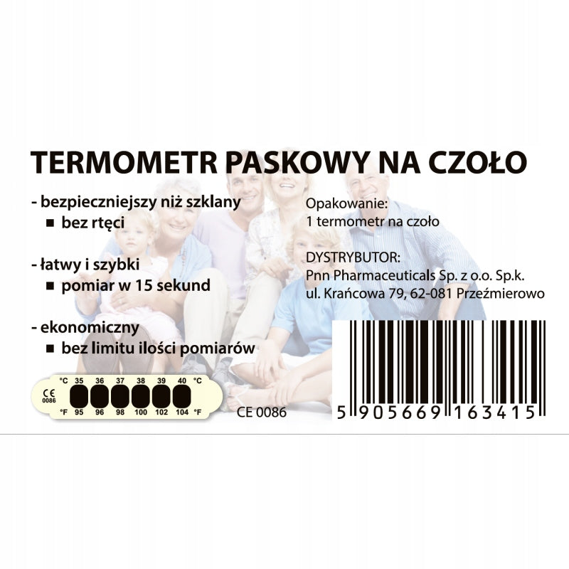 Forehead strap thermometer QUICK MEASUREMENT Medical device no