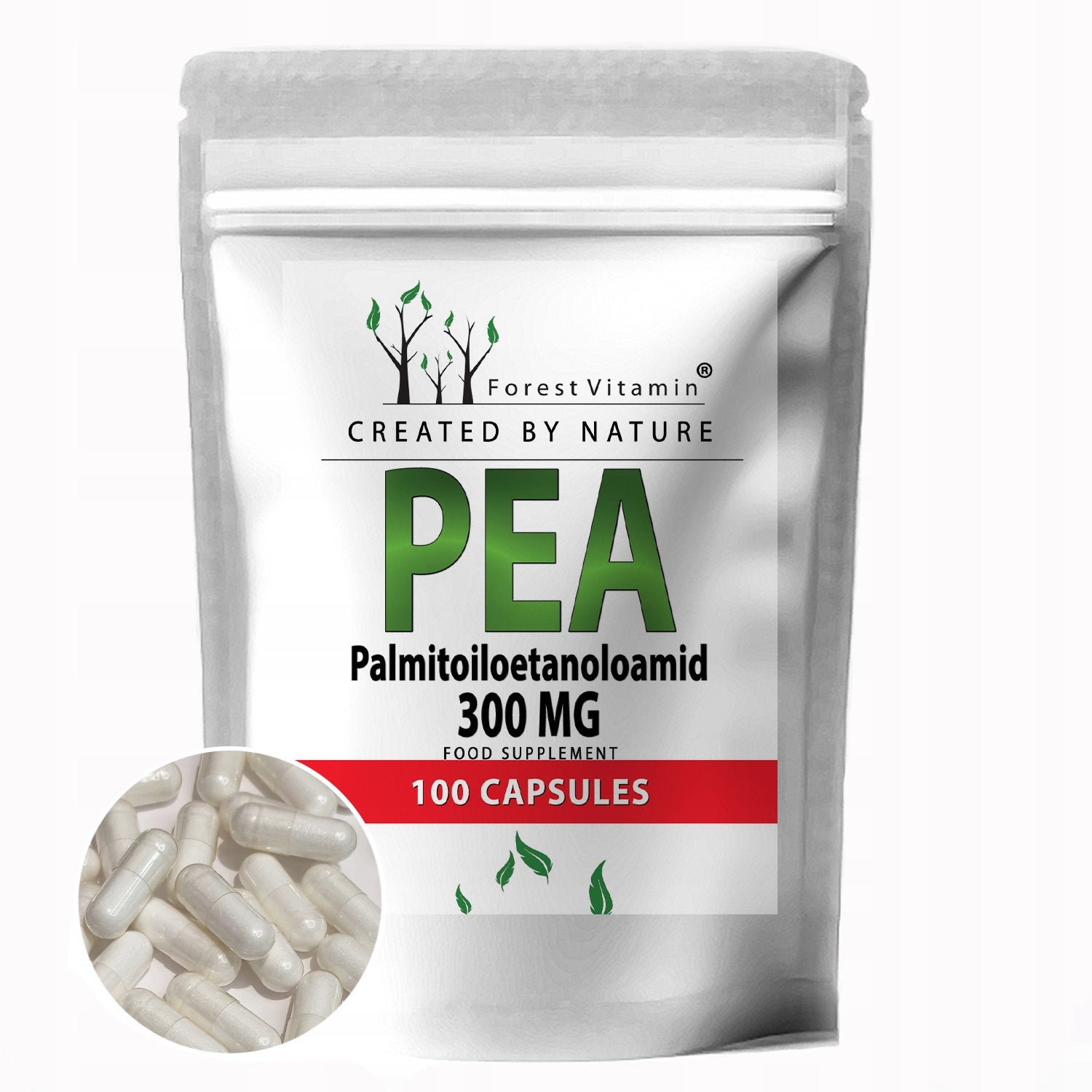 Forest Vitamin - PALMITOILOETHANOLAMIDE 300mg 100caps PEA NERVOUS SYSTEM