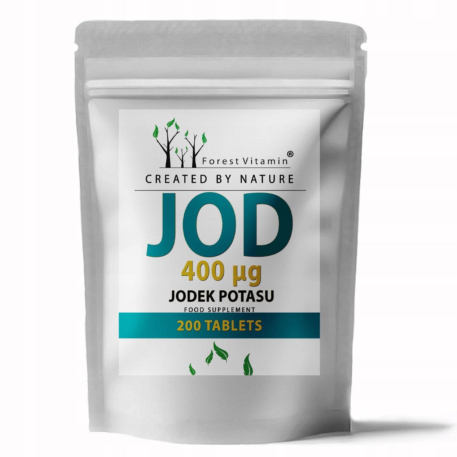 Forest Vitamin Potassium iodide 400mcg 200tabs THYROID T4 THYROID HORMONE IODINE EAN (GTIN) 5904890312012