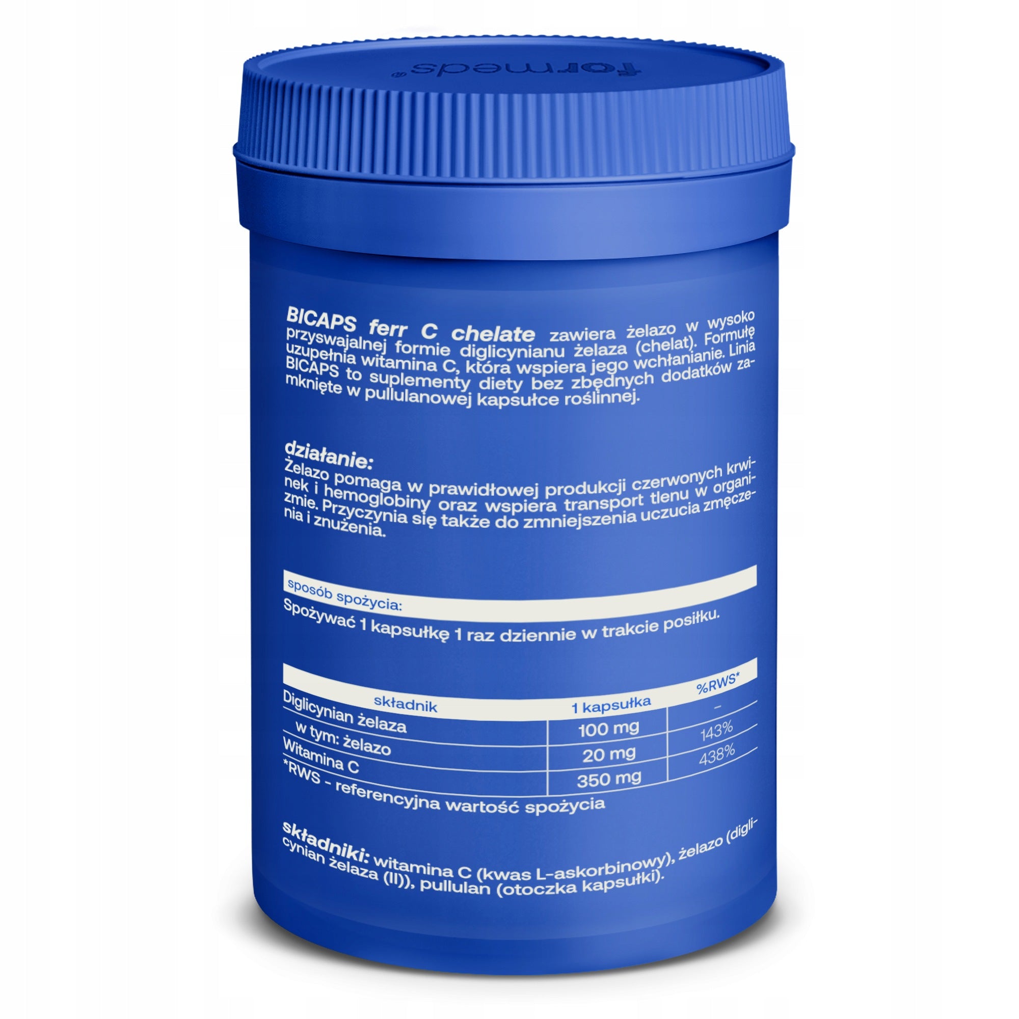 Formeds BICAPS Ferrari C chelate 60 capsules Packaging status original