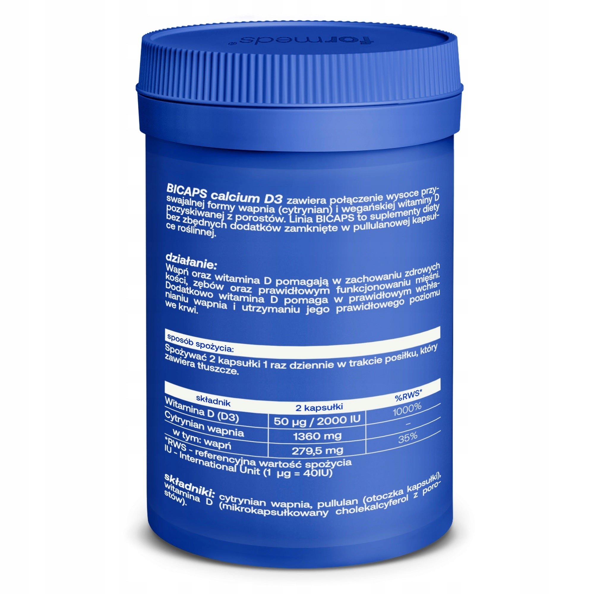 Formeds BICAPS calcium D3 60 capsules Packaging status original
