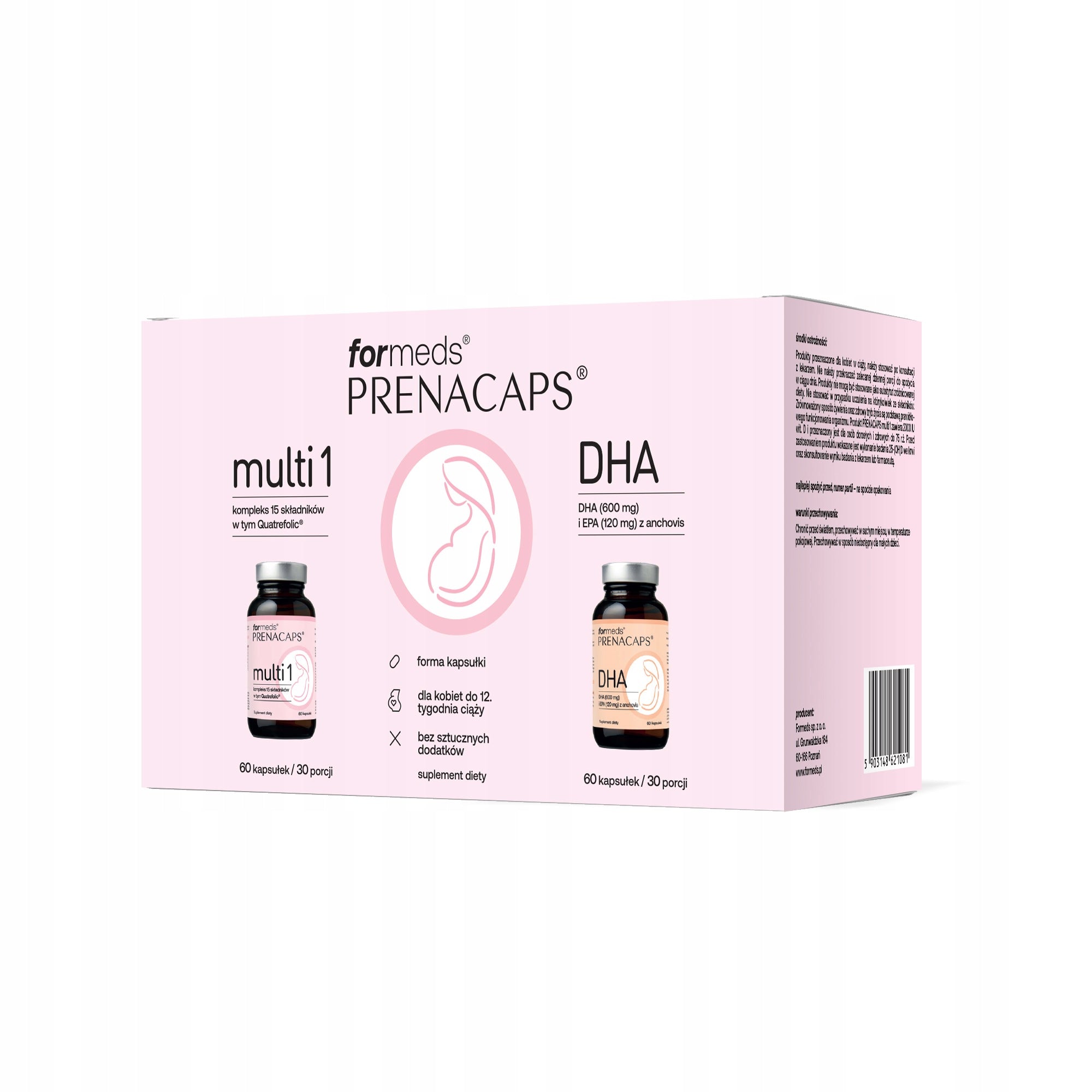 Formeds PRENACAPS multi set 1 + DHA 30 servings