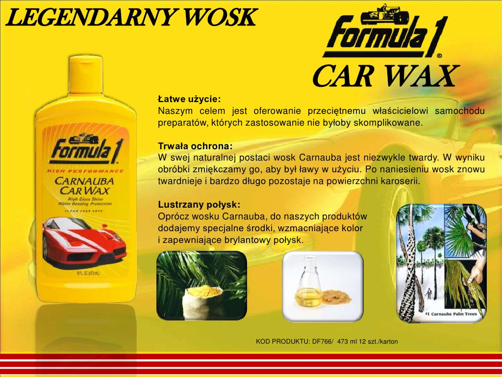 Formula1 CARNAUBA WAX polishing milk Manufacturer's catalog number DF766