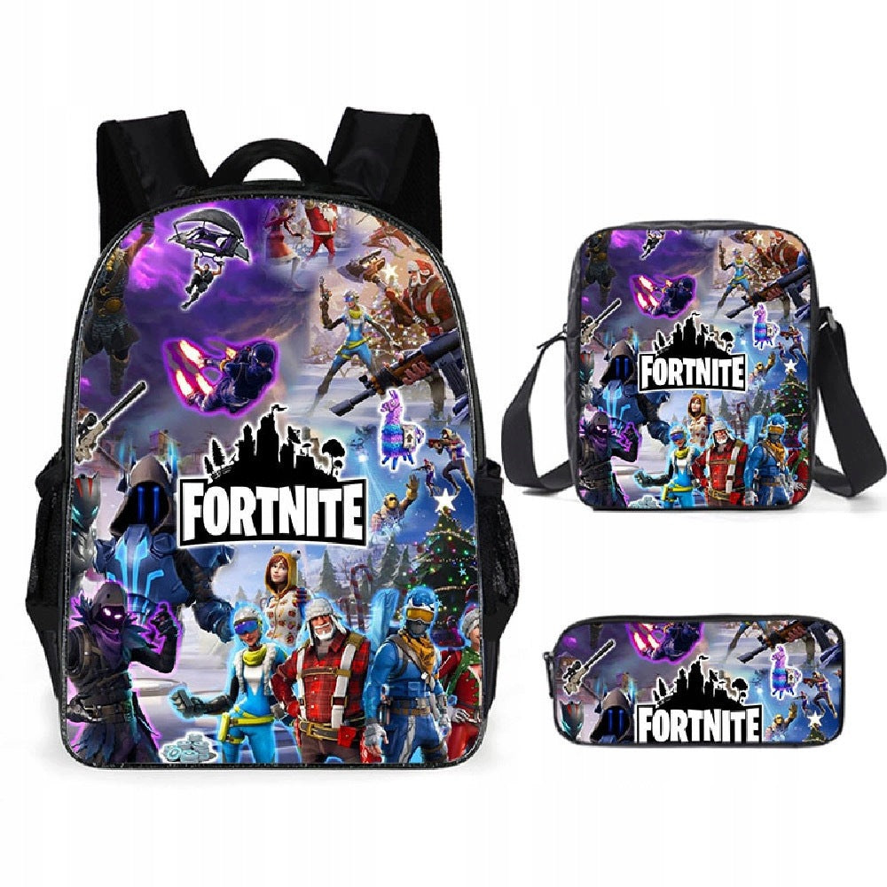 Fortnite SCHOOL SET BACKPACK A4 PENCIL CASE BAG high quality Packaging status original
