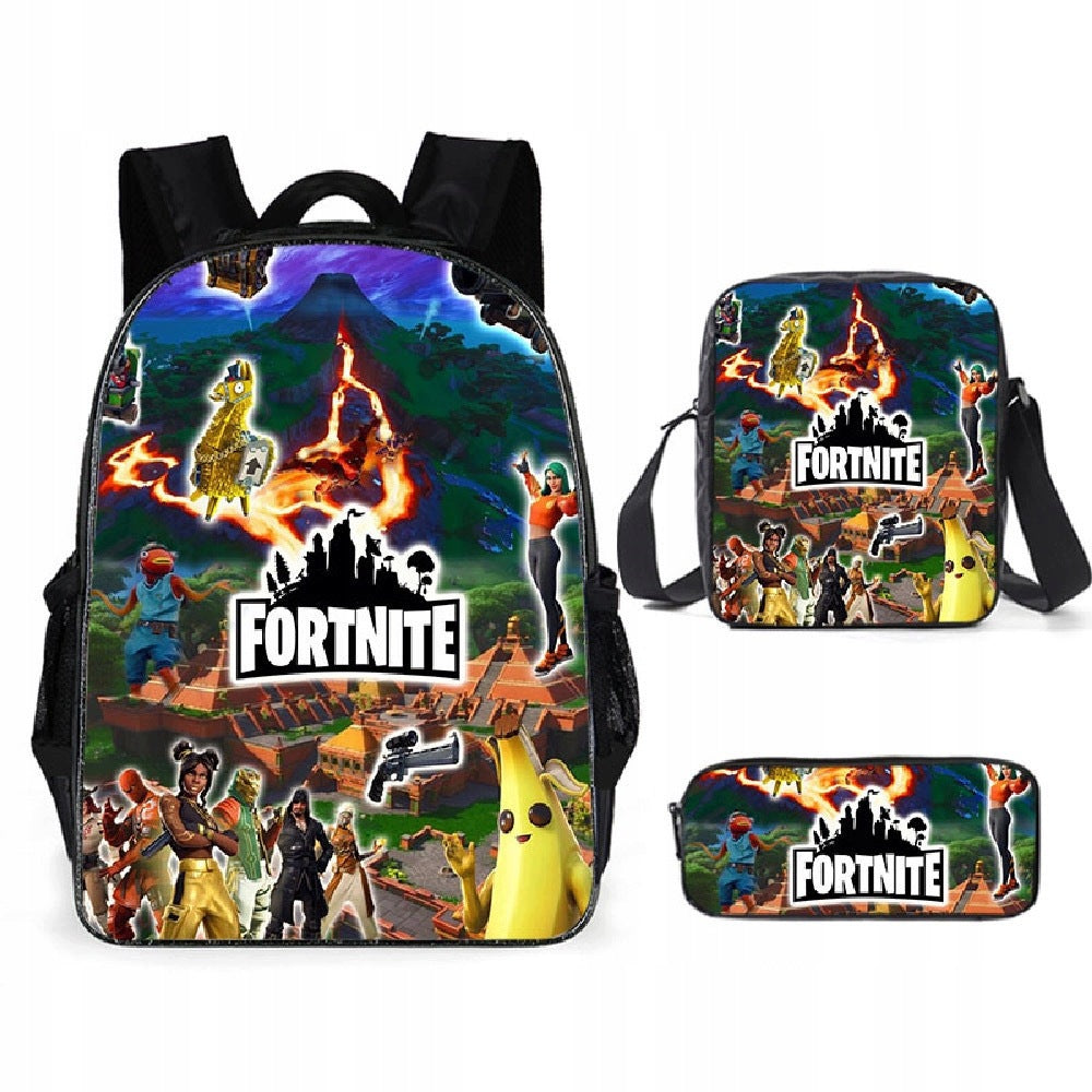 Fortnite SCHOOL SET BACKPACK A4 PENCIL CASE BAG high quality