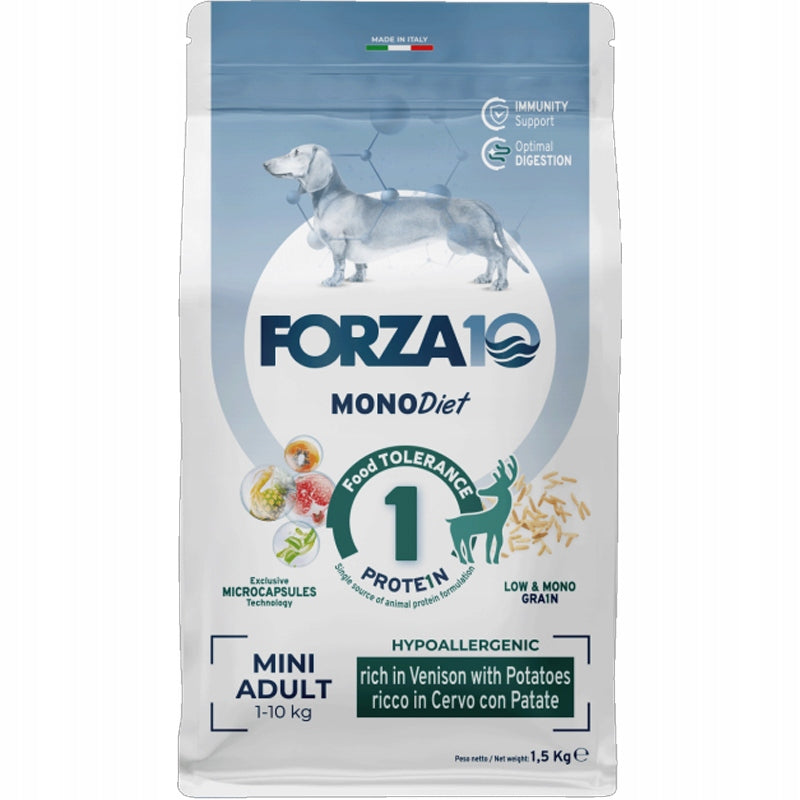 Forza10 Mono Diet Adult Mini Venison with Potatoes - Venison 1.5kg