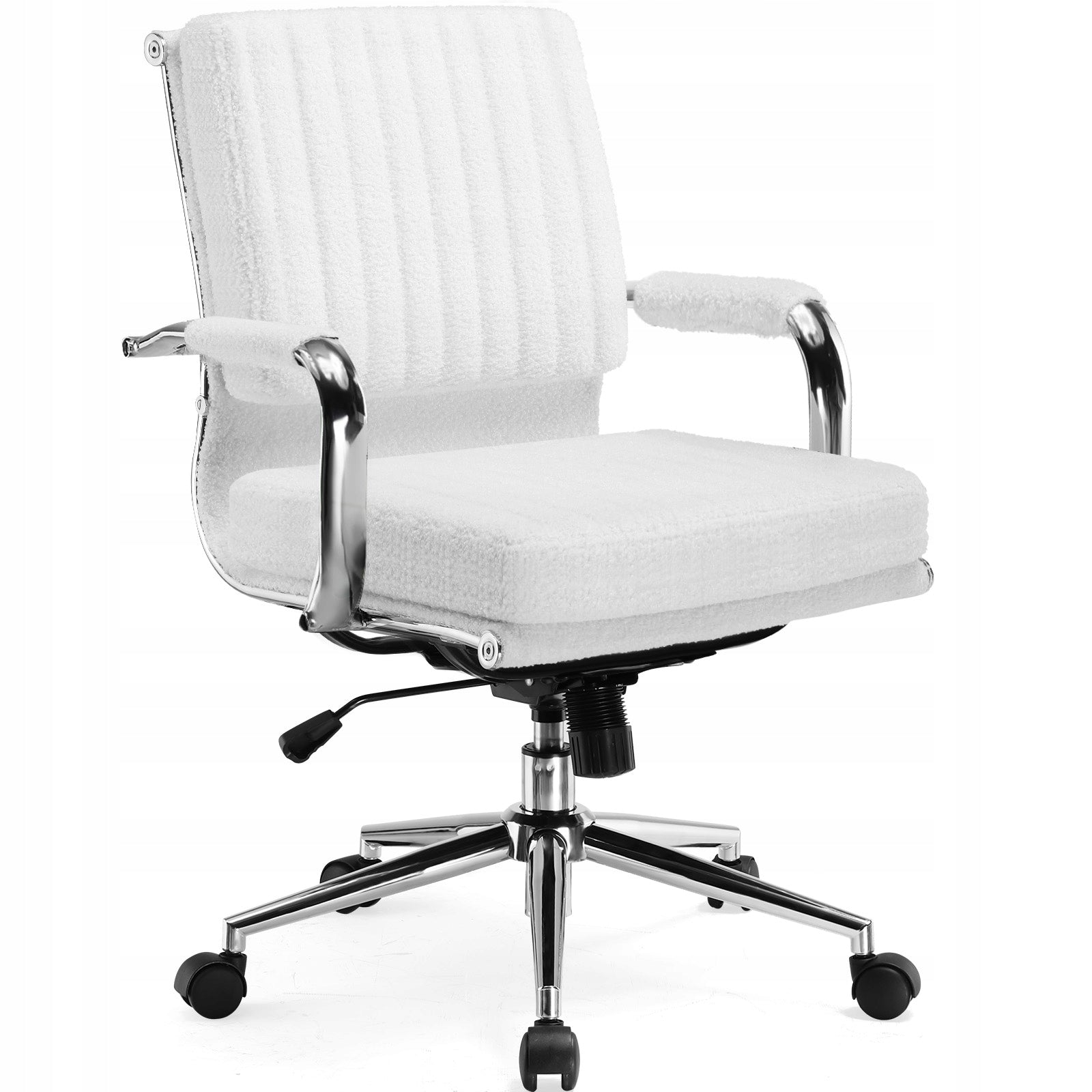 Fotel Biurowy, Ergonomiczne Krzesło Biurowe z Weluru z Regulacją Wysokości