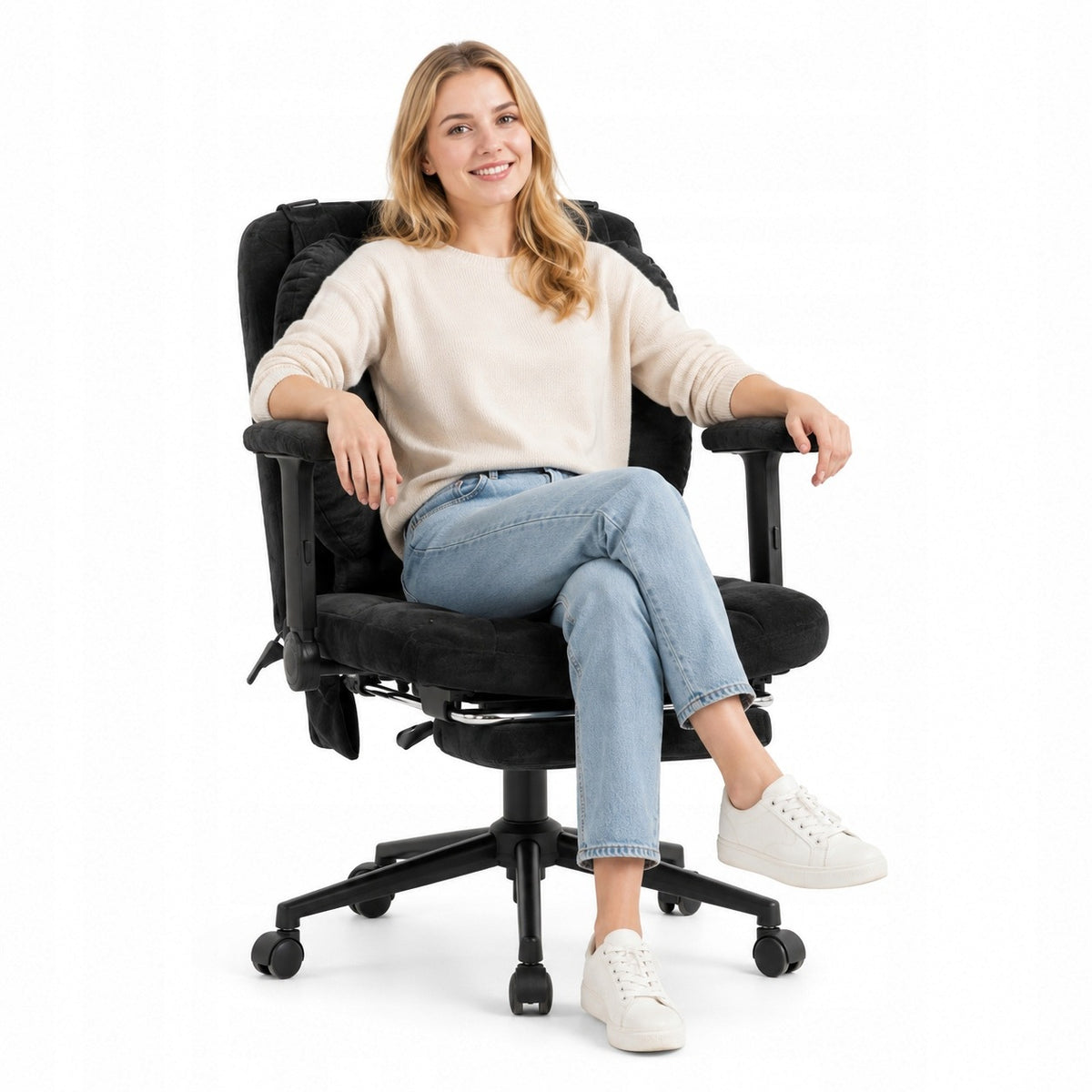 Fotel Biurowy Obrotowy, Krzesło Regulowane Podparcie Lędźwiowe Manufacturer code H08F-YH-DE2001