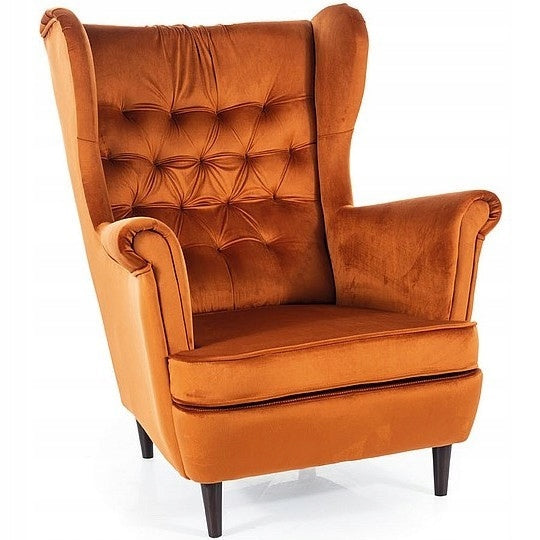 Wohnzimmersessel Signal Harry Velvet, orange 