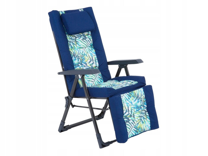 Outdoor-Liegestuhl Patio Eljas Plus, grau/blau 
