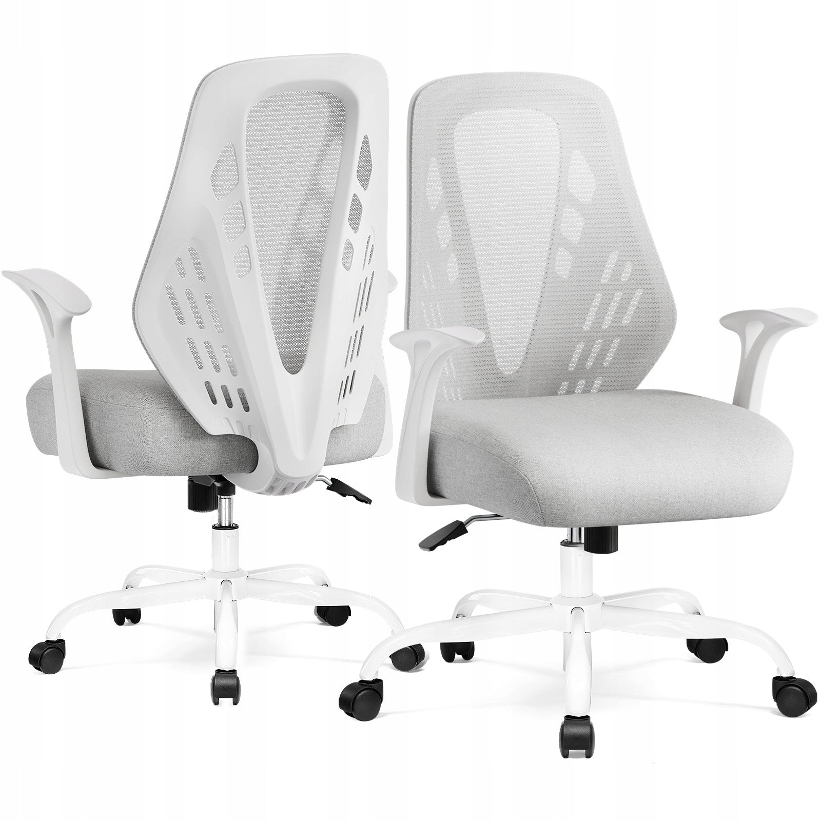 Fotel biurowy ergonomiczny z podłokietnikami 3D i funkcją bujania, Szary
