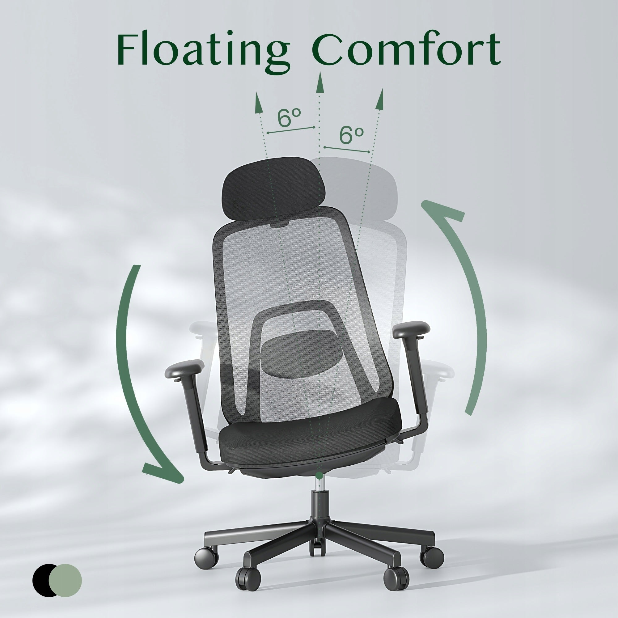 Fotel ergonomiczny siatka Flexispot OC7 funkcja bujania z podnóżkiem Manufacturer code YZ780