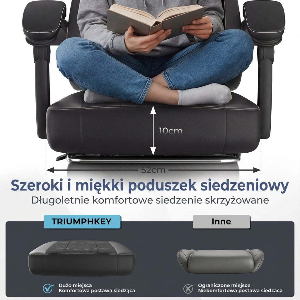 Fotel gamingowy Devoko z szerszym i grubszym siedziskiem Manufacturer code G-OCRC25-1260-2