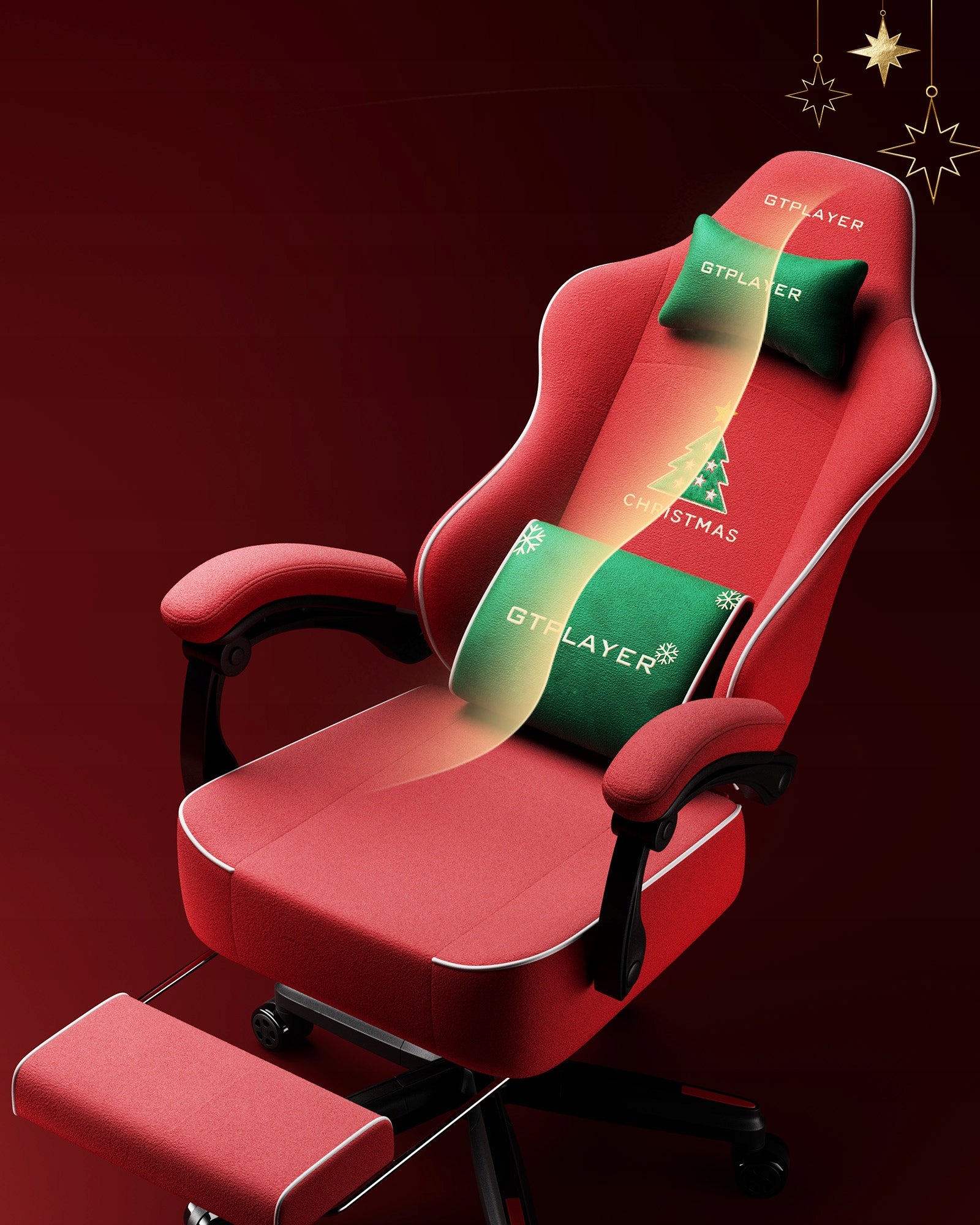 Fotel gamingowy Style świąteczne– ergonomiczny do gier i biur, regulacja Model ACE-PRO-RD-L-CTS