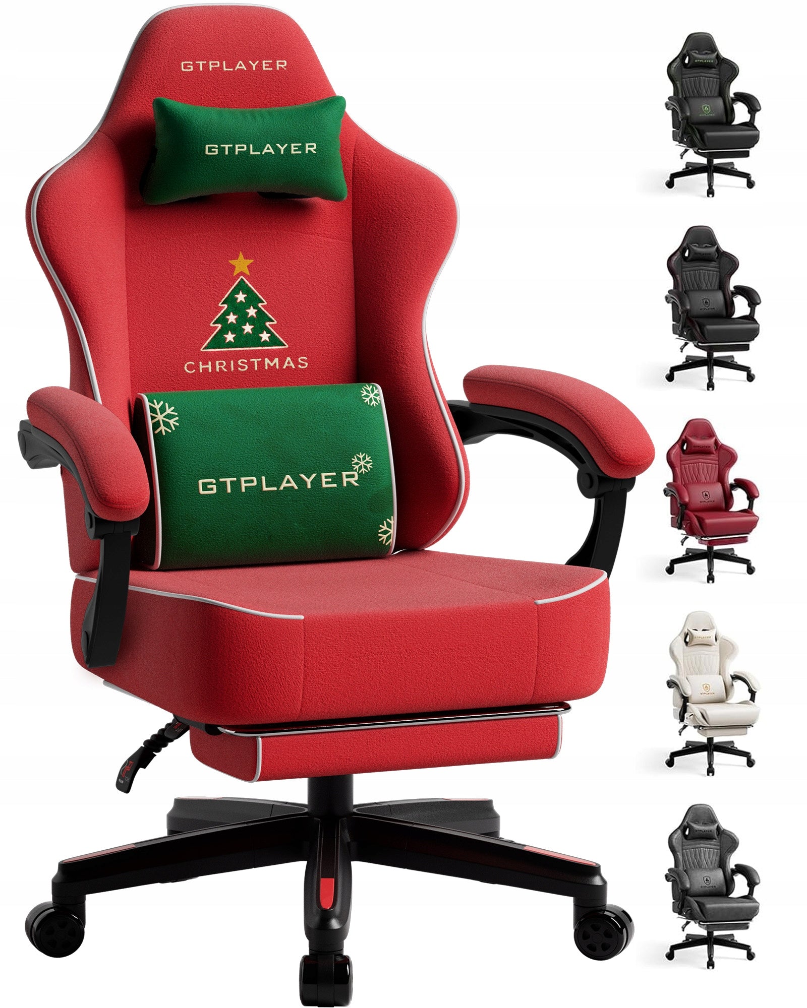 Fotel gamingowy Style świąteczne– ergonomiczny do gier i biur, regulacja